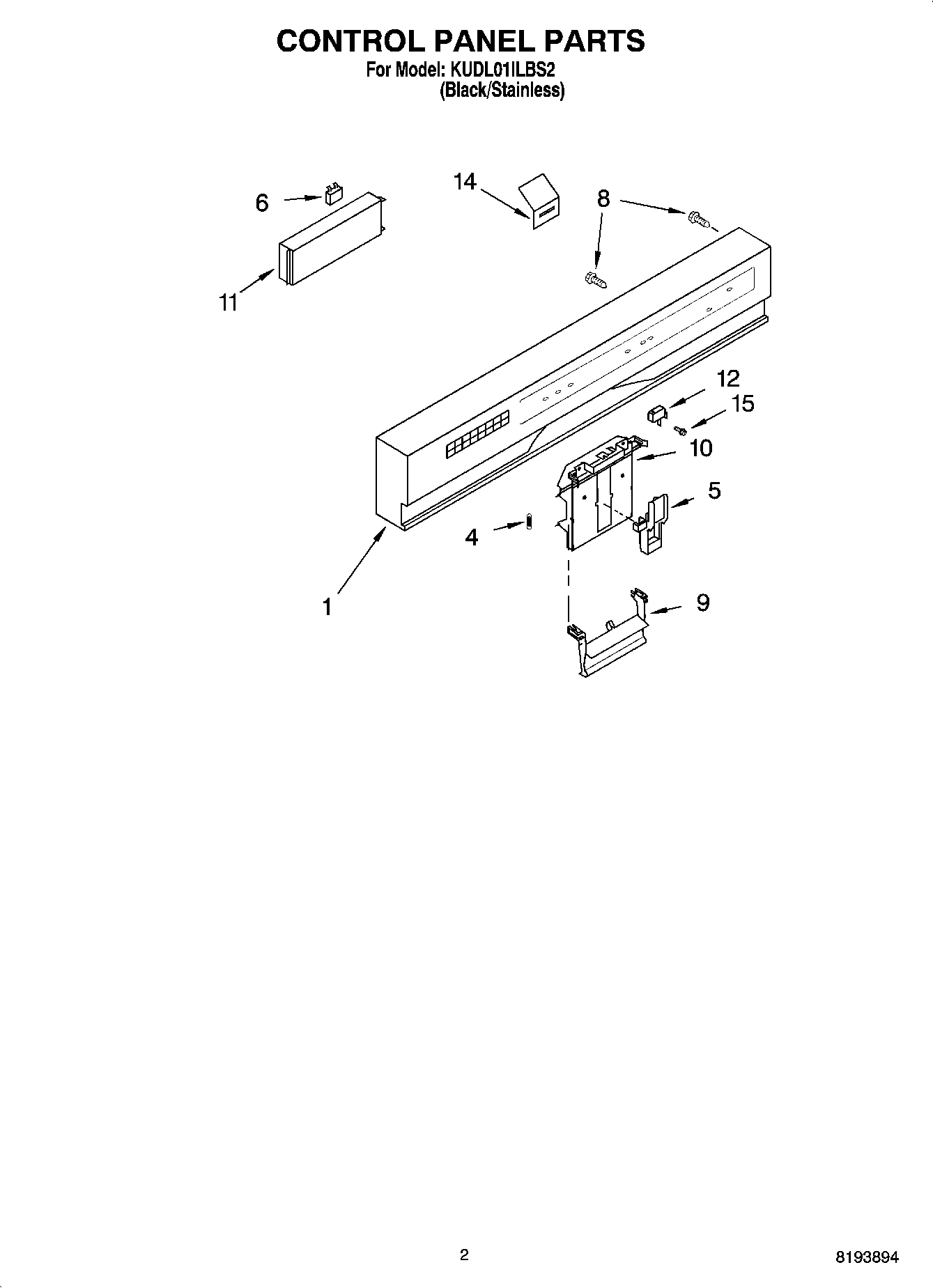02 - CONTROL PANEL PARTS