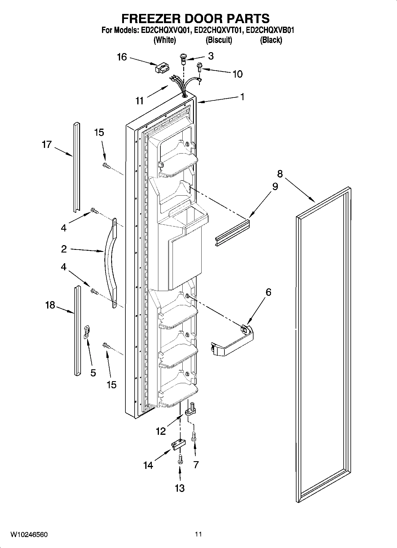 07 - FREEZER DOOR PARTS
