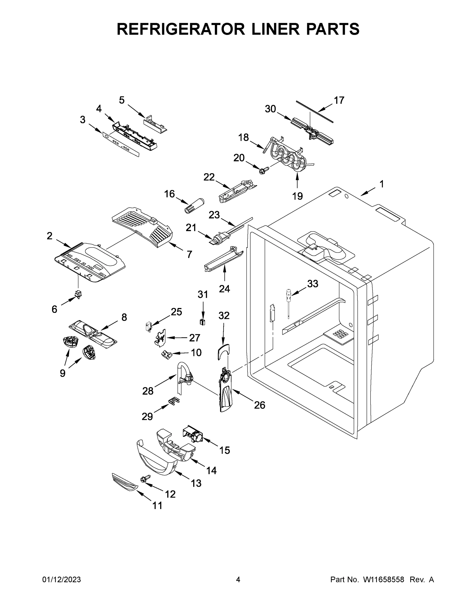 03 - REFRIGERATOR LINER PARTS