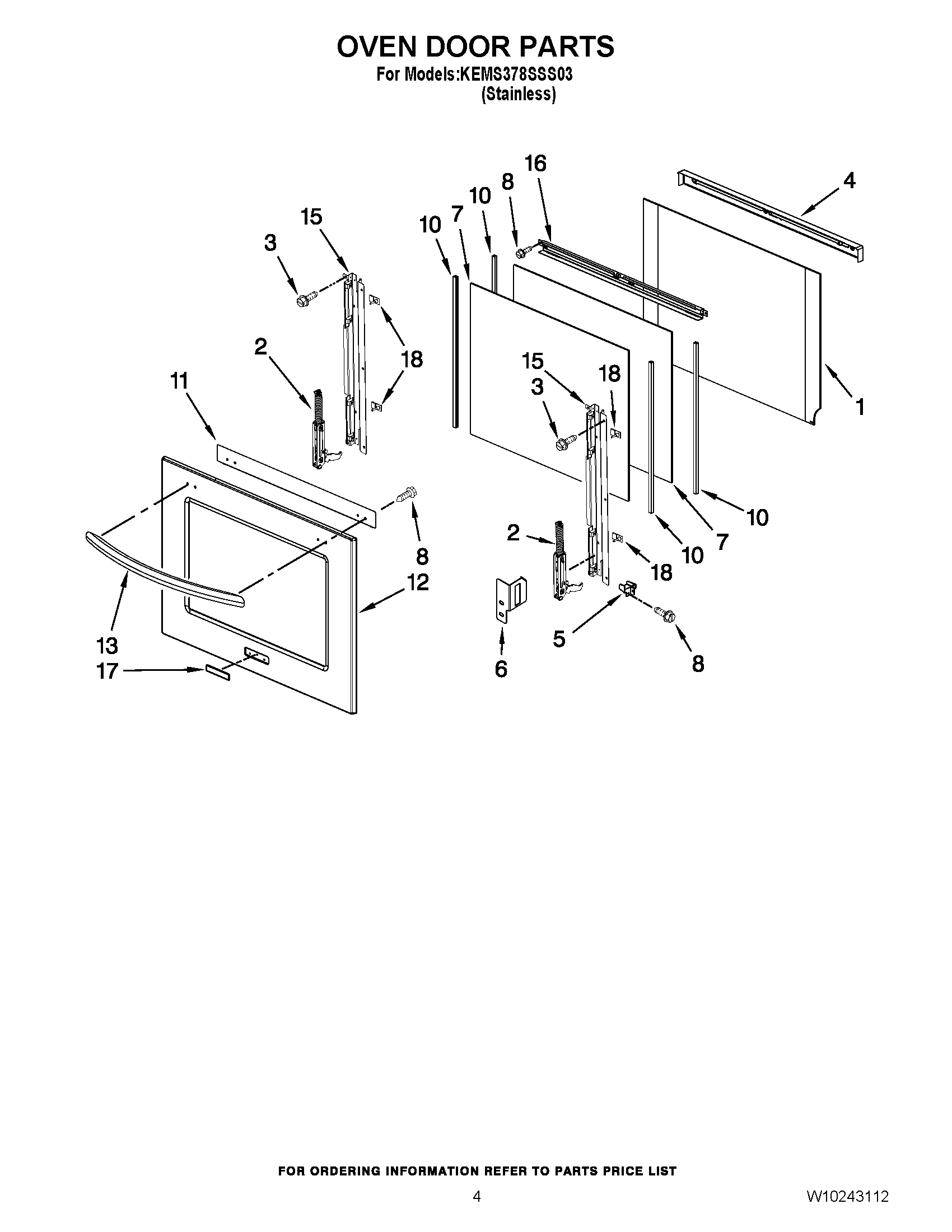 03 - OVEN DOOR PARTS
