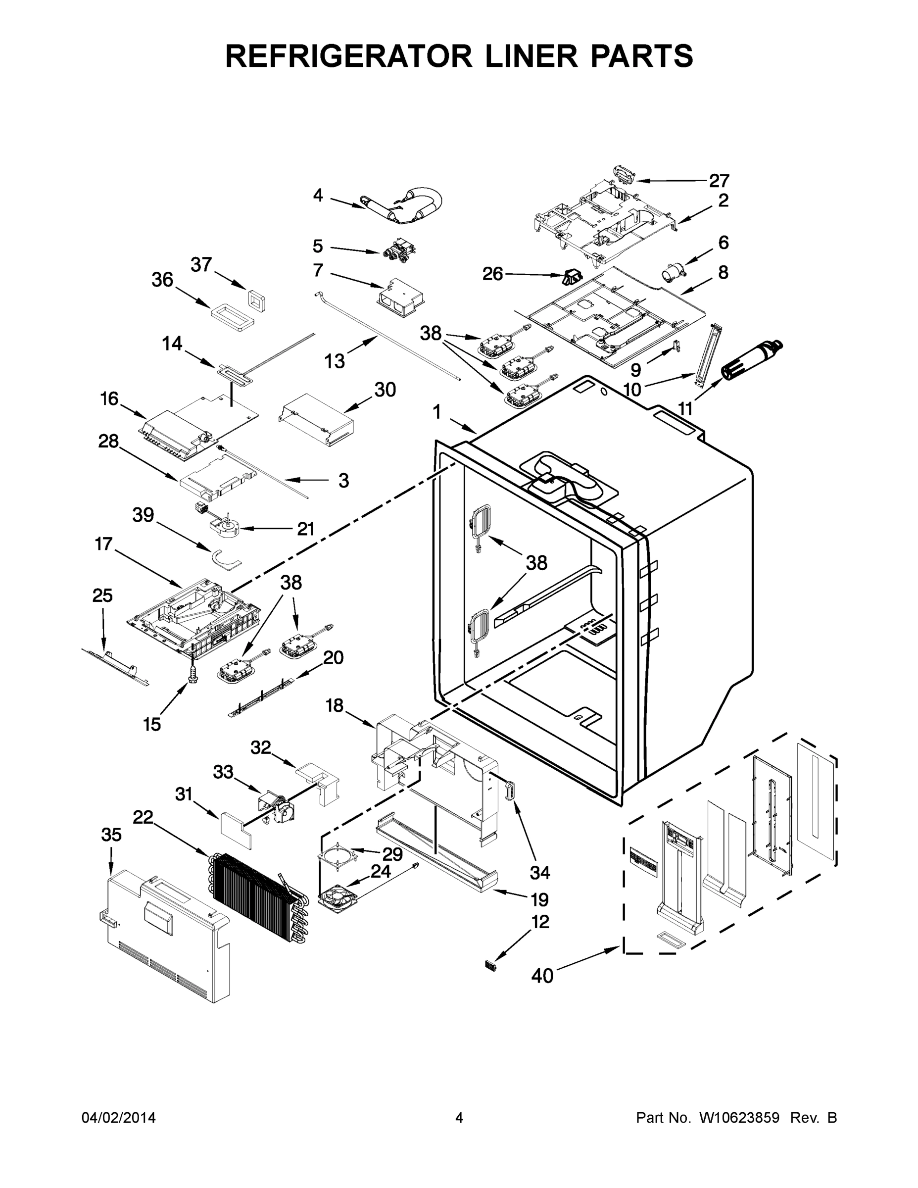 03 - REFRIGERATOR LINER PARTS