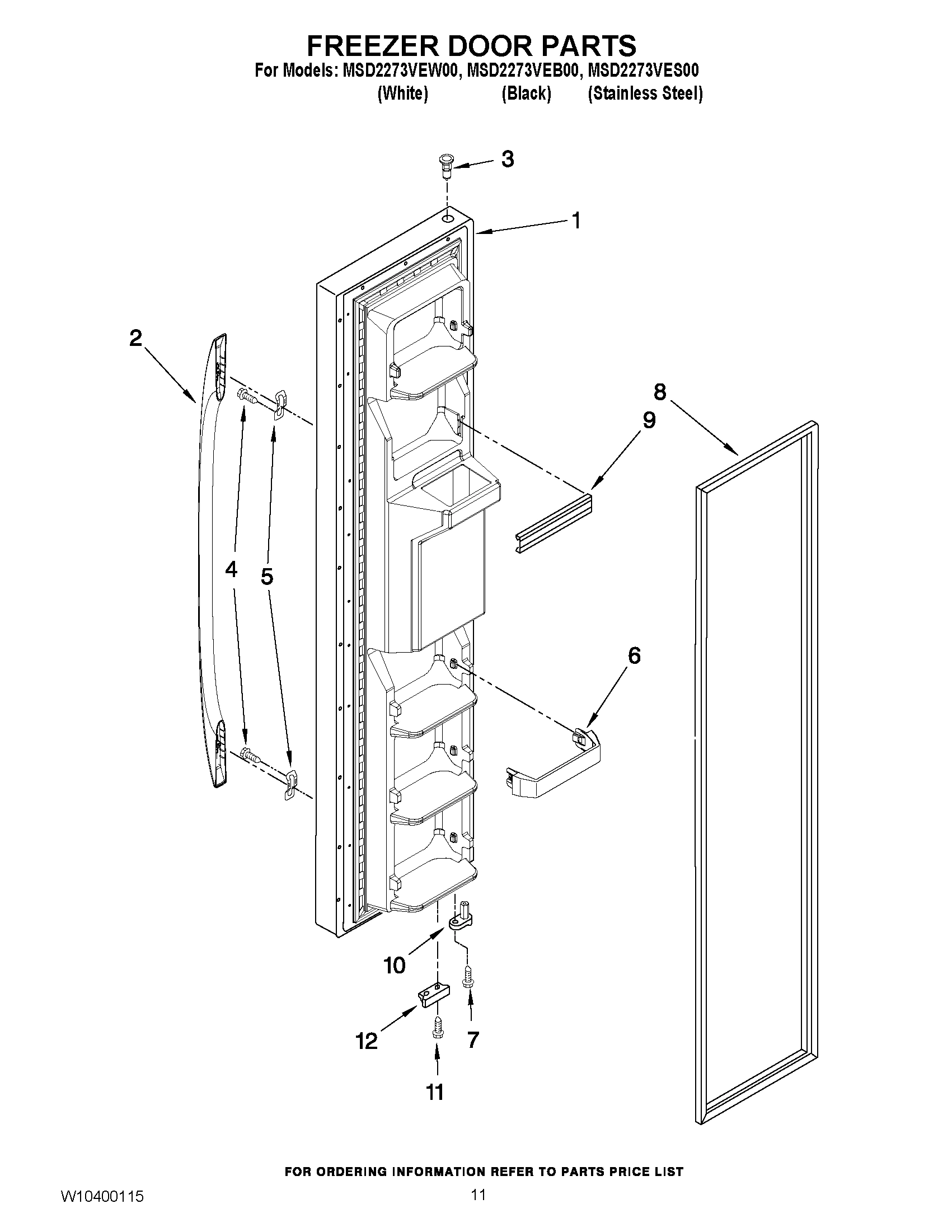 07 - FREEZER DOOR PARTS