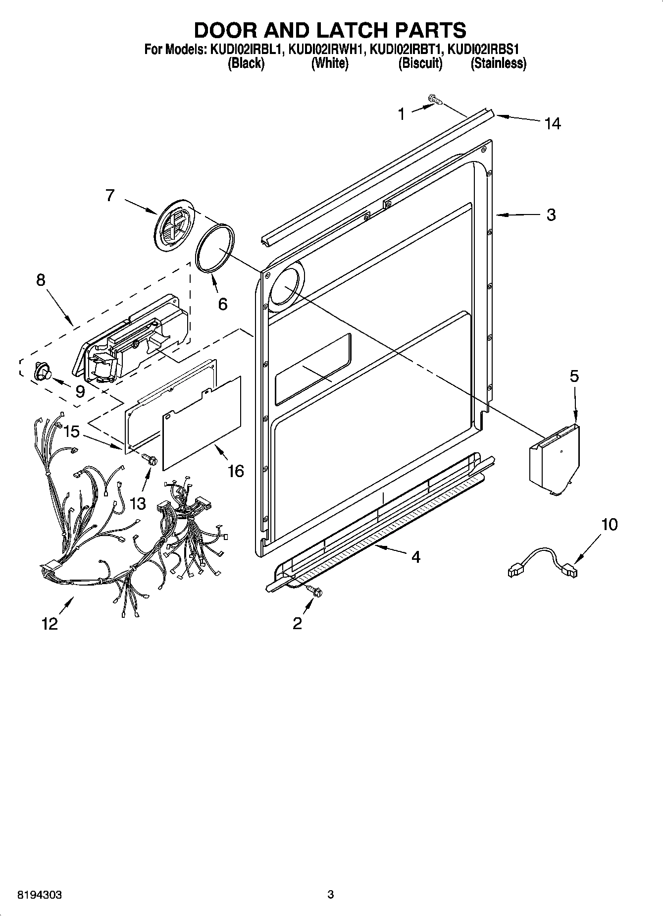 03 - DOOR AND LATCH PARTS
