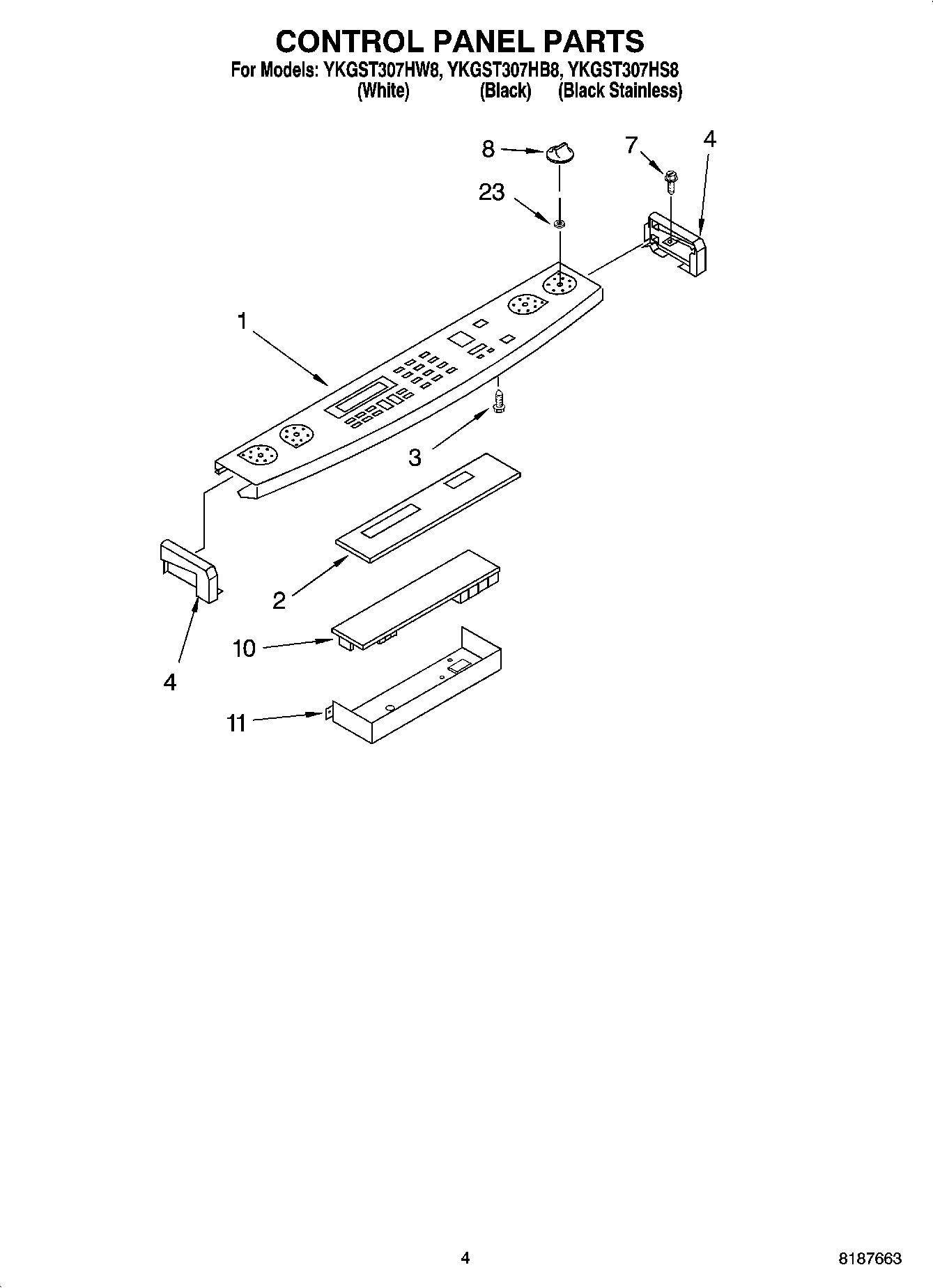 03 - CONTROL PANEL PARTS