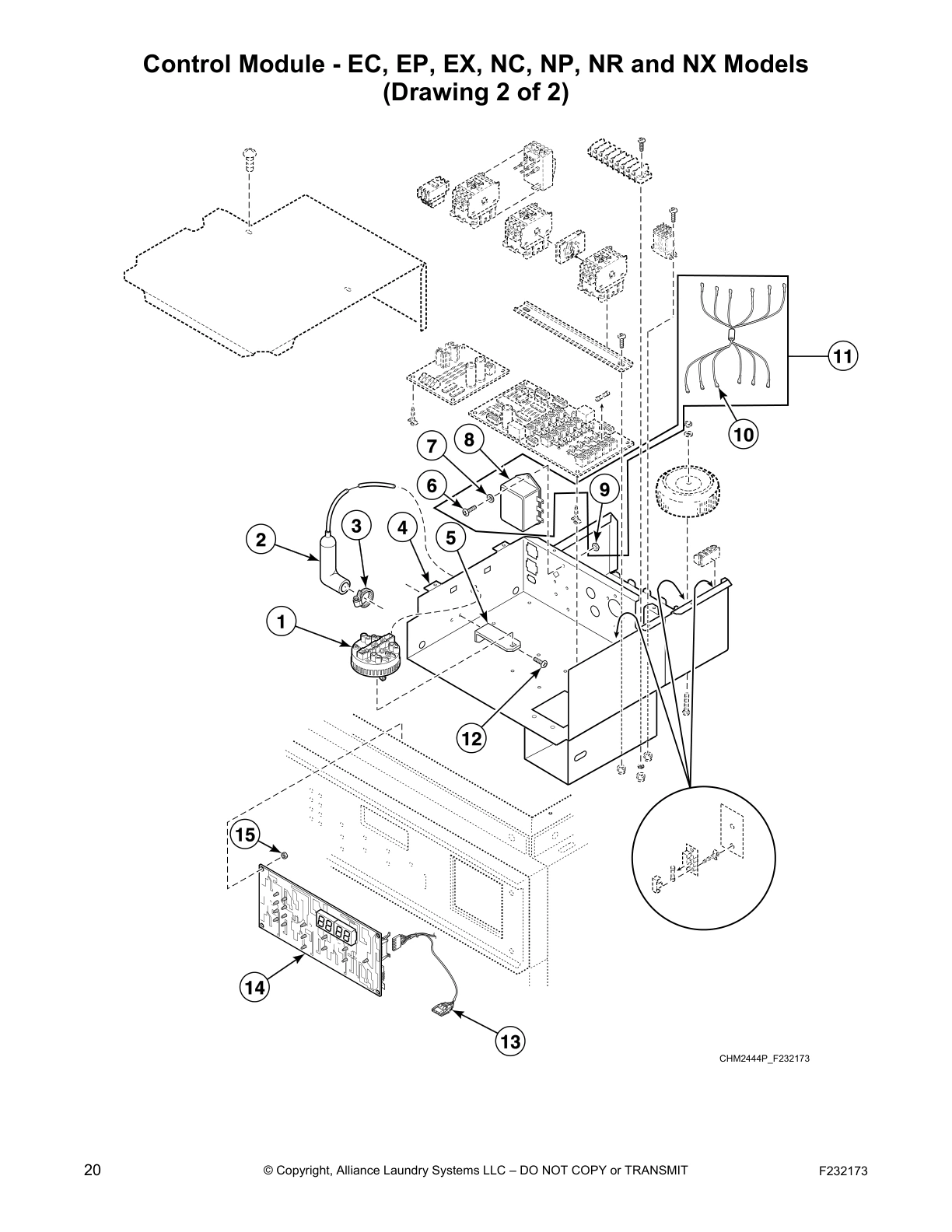 Control Module - EC, EP, EX, NC, NP, NR and NX Models
(Drawing 2 of 2)