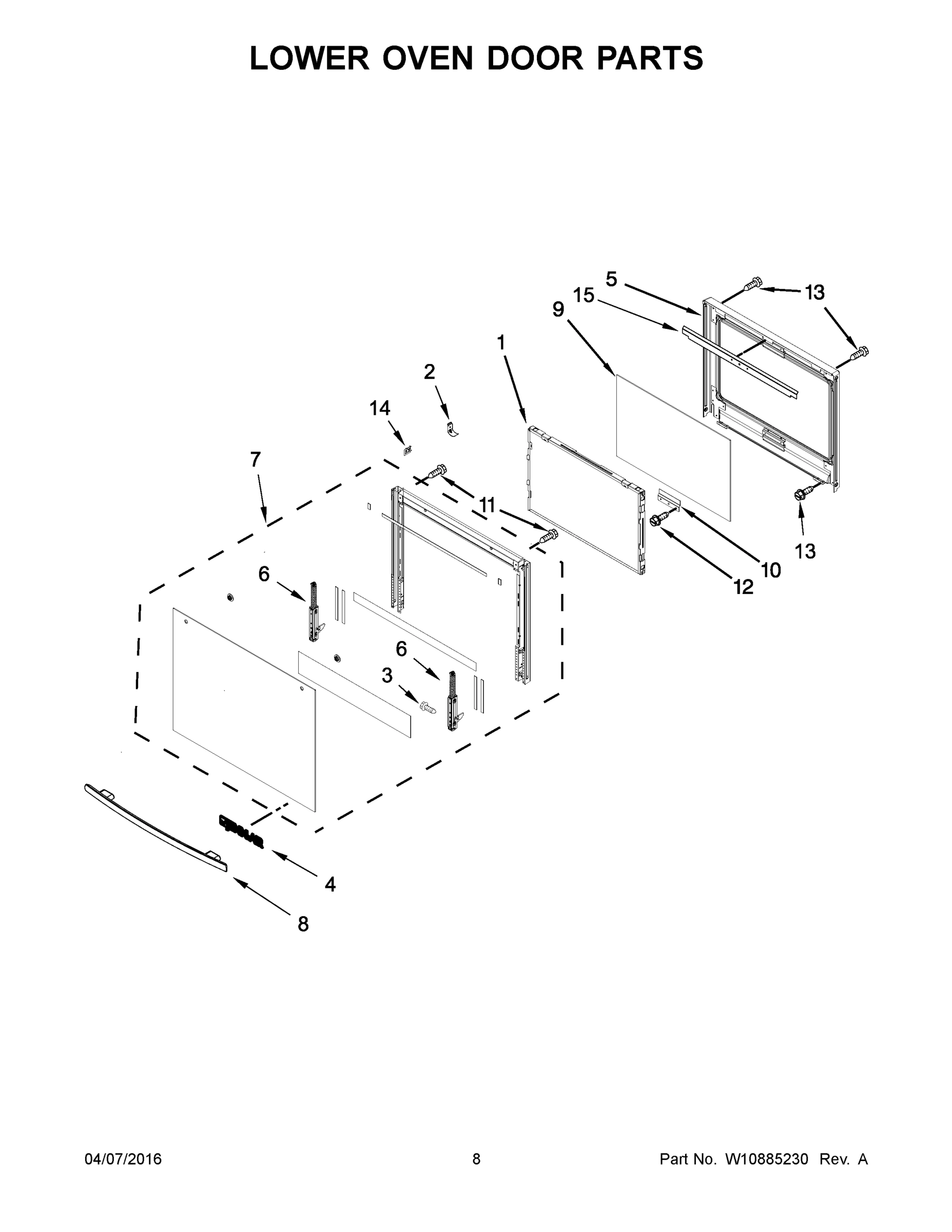 05 - LOWER OVEN DOOR PARTS