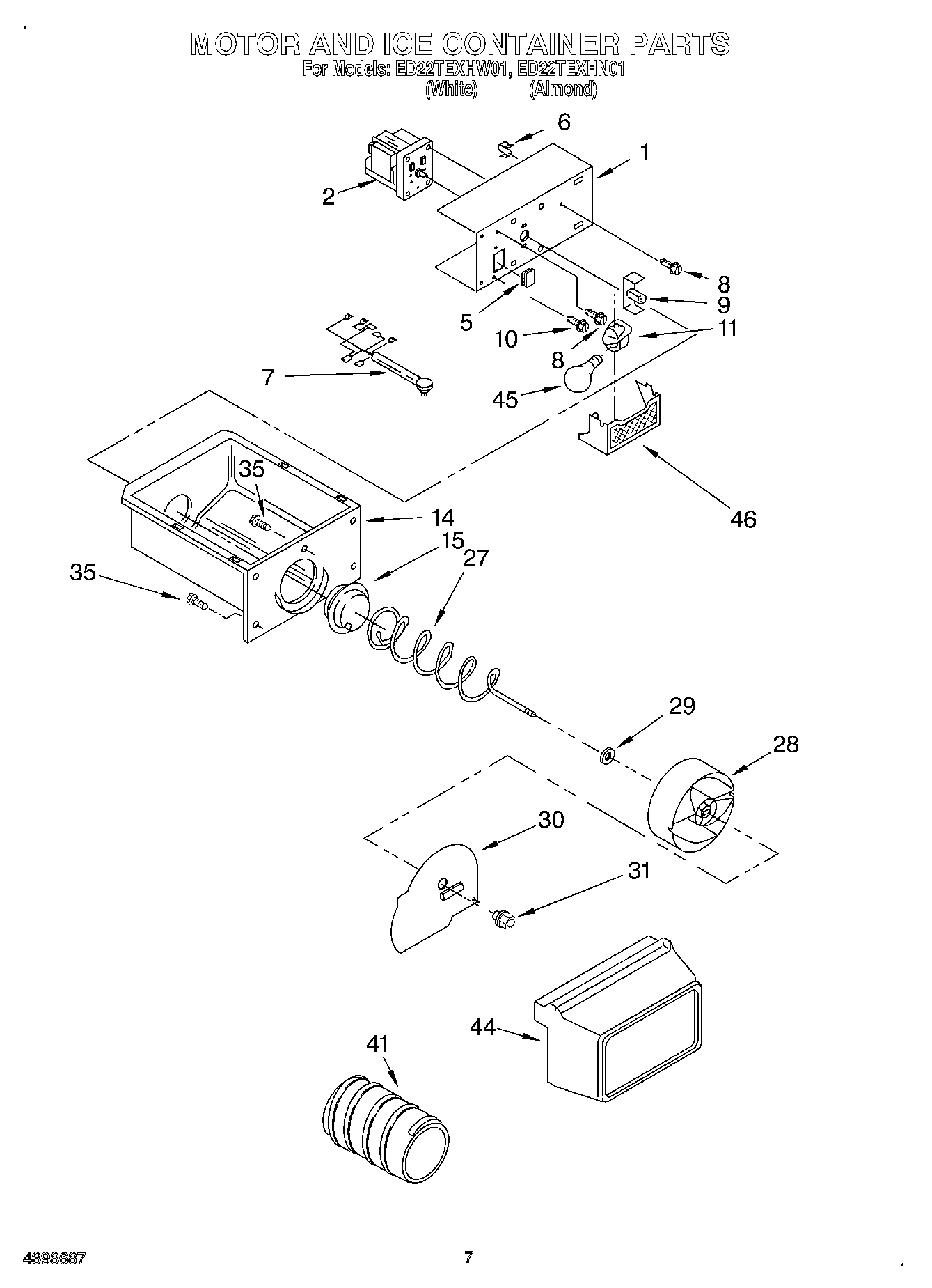 05 - MOTOR AND ICE CONTAINER