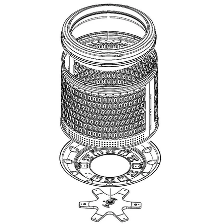 DC90-27205B Samsung Spin Basket Assembly Part