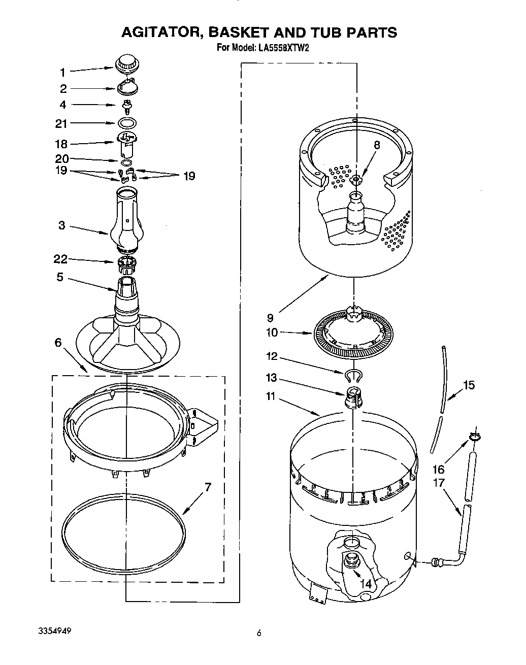 05 - AGITATOR, BASKET AND TUB