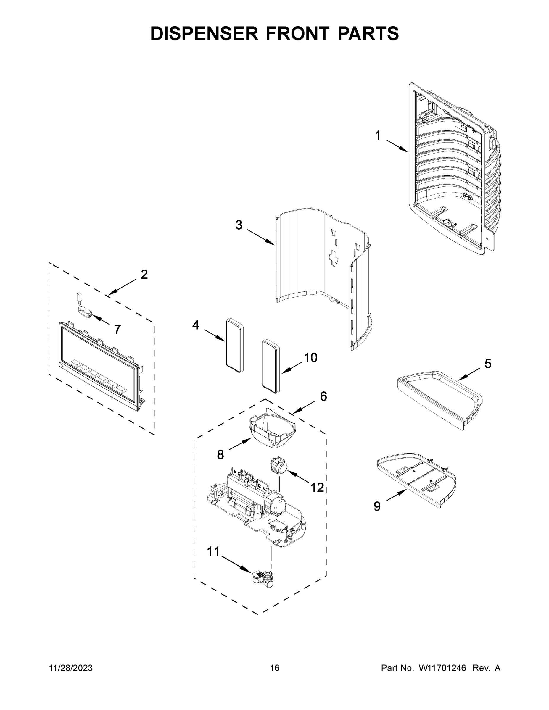 09 - DISPENSER FRONT PARTS