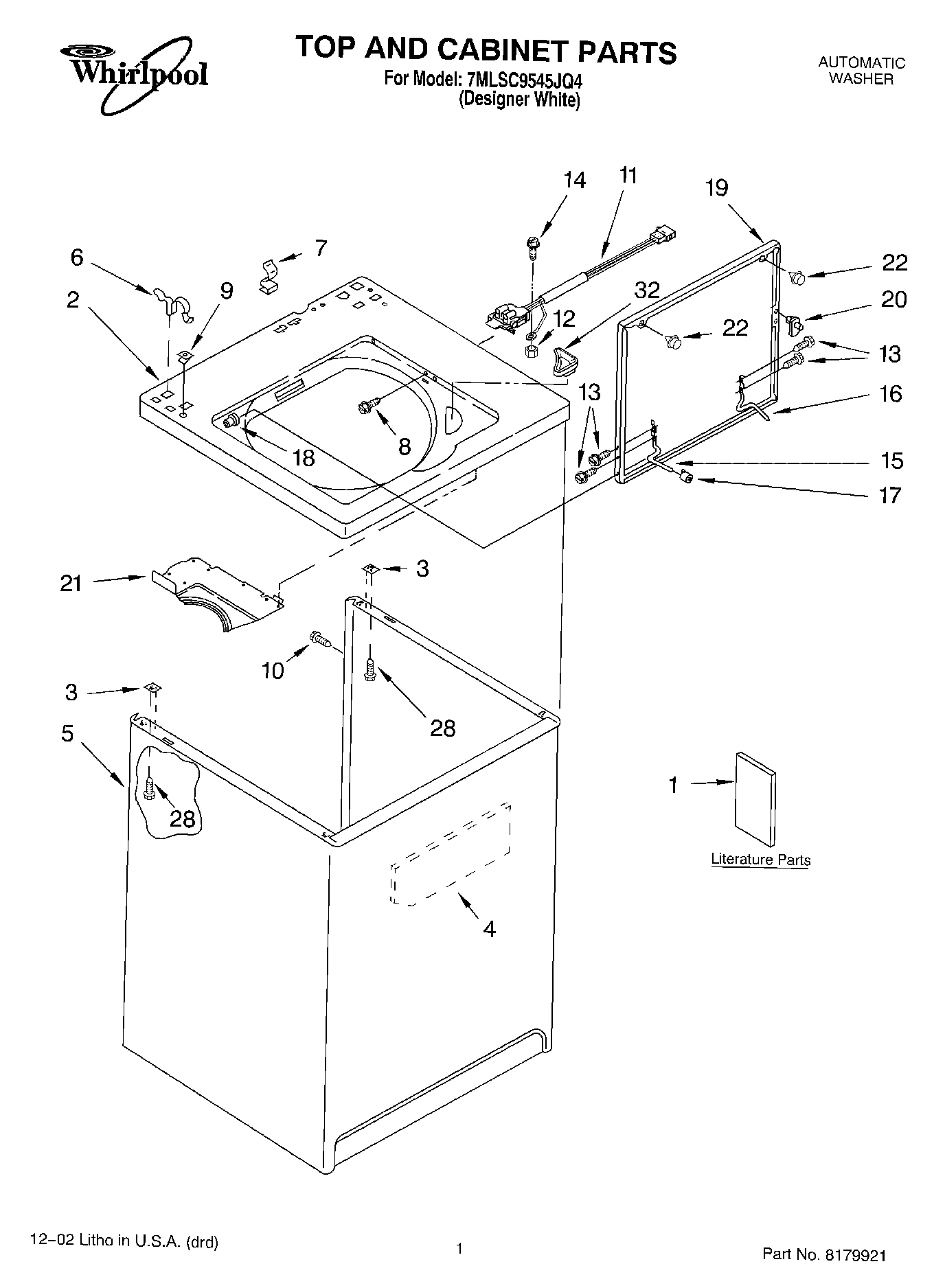01 - TOP AND CABINET PARTS