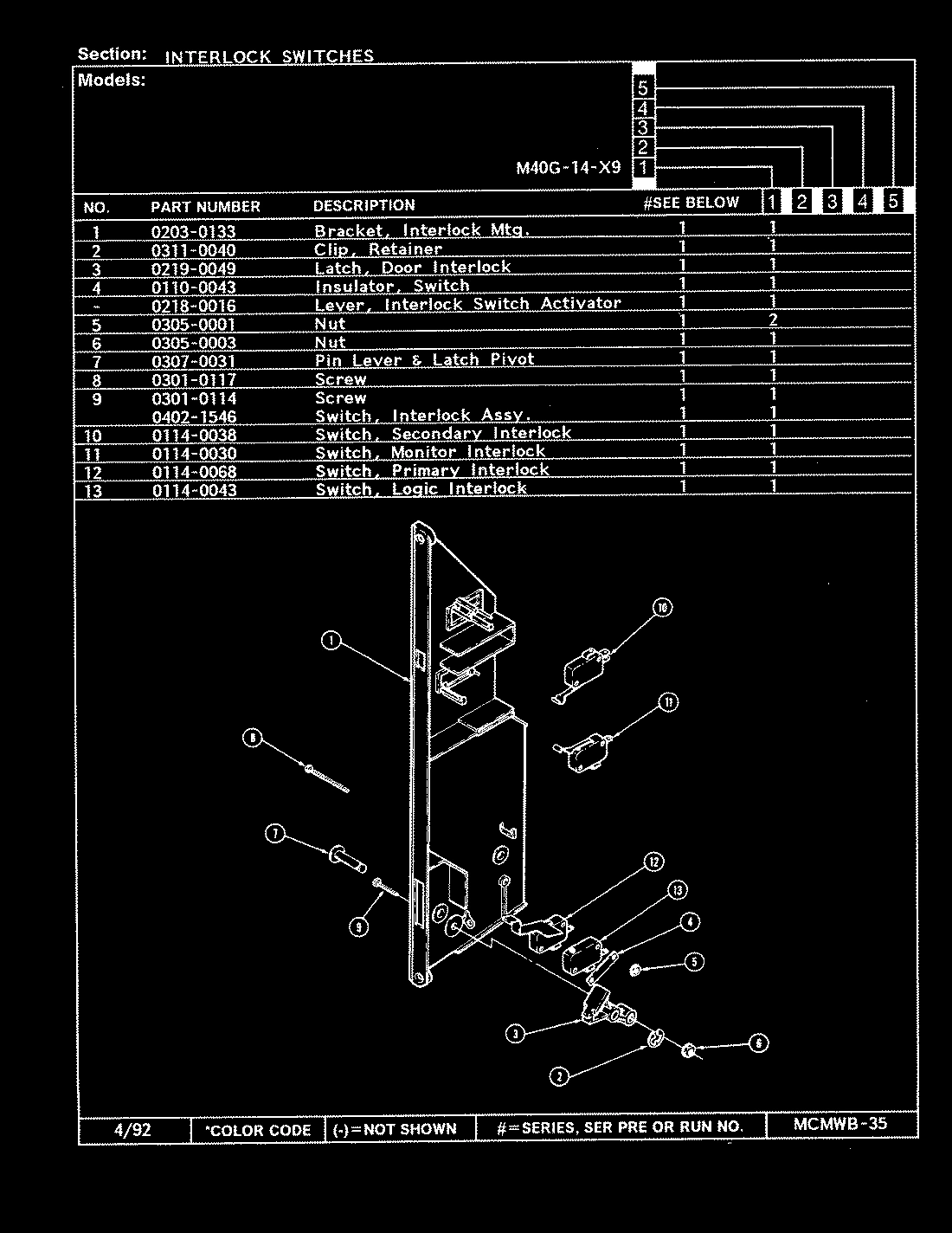 04 - INTERLOCK SWITCHES