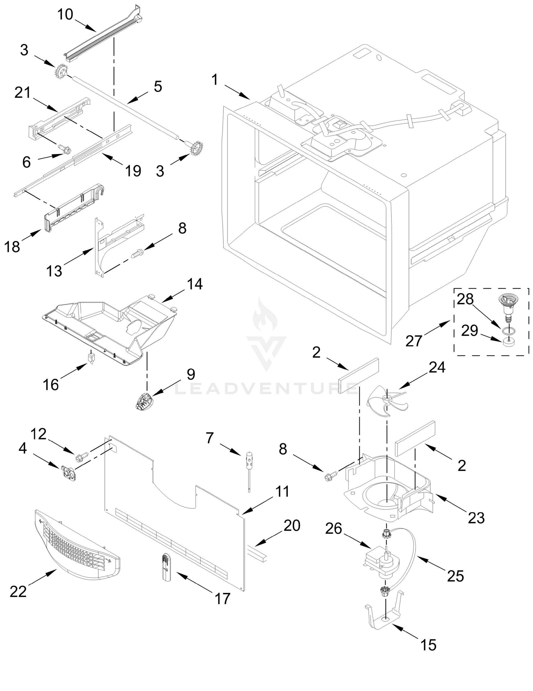 FREEZER LINER PARTS