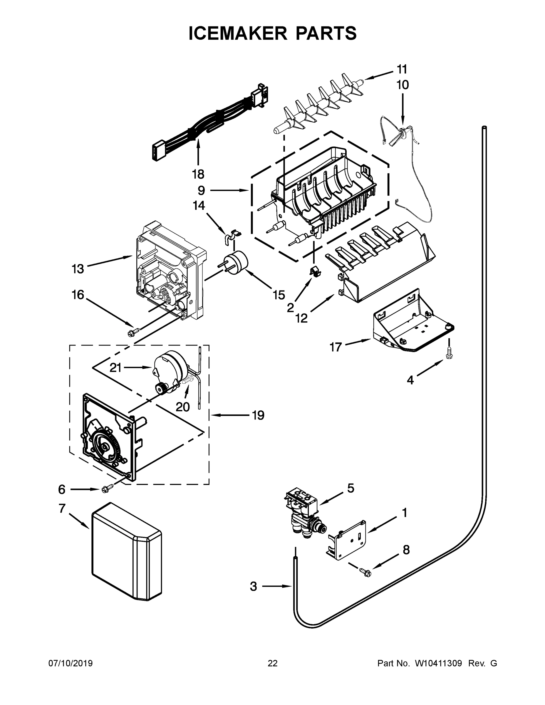 12 - ICEMAKER PARTS