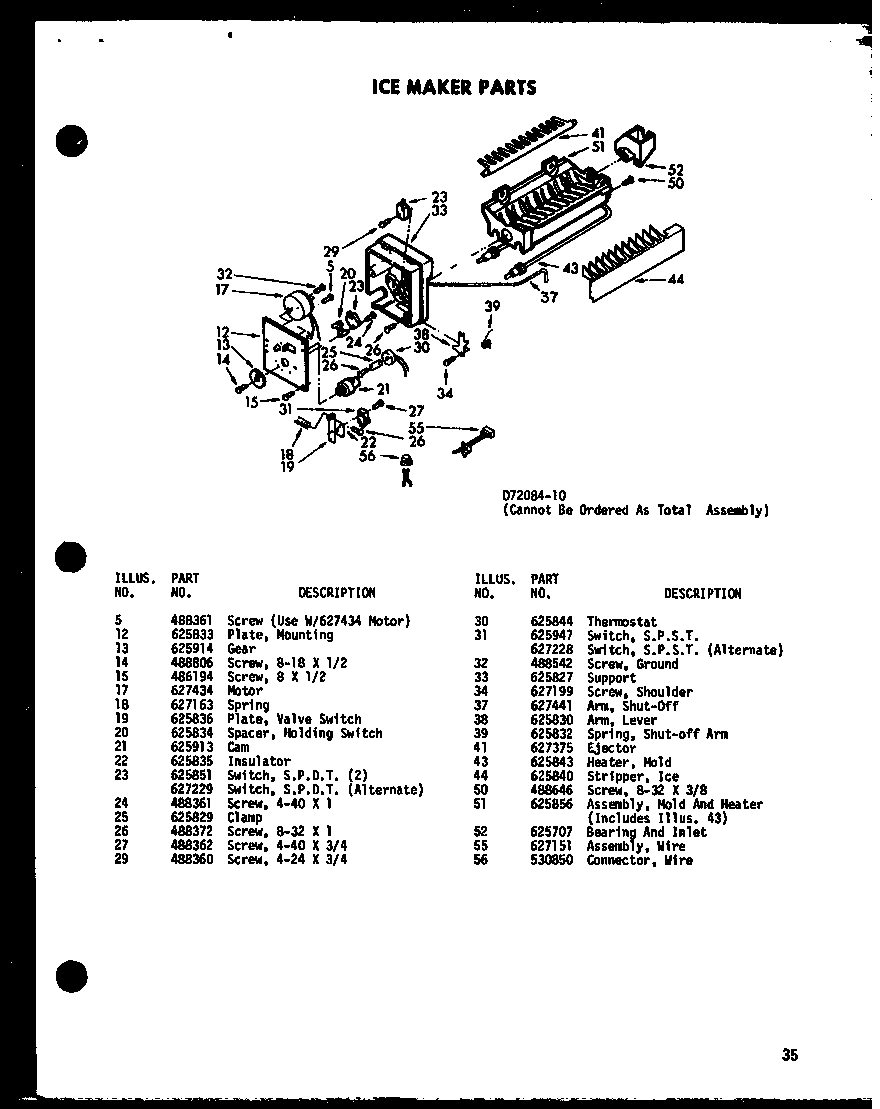10 - ICE MAKER PARTS
