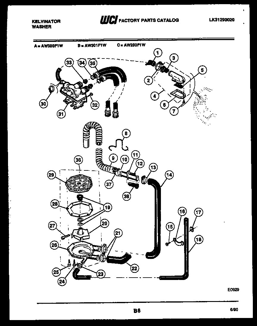 04 - PUMP, WATER VALVE, WATER INLET