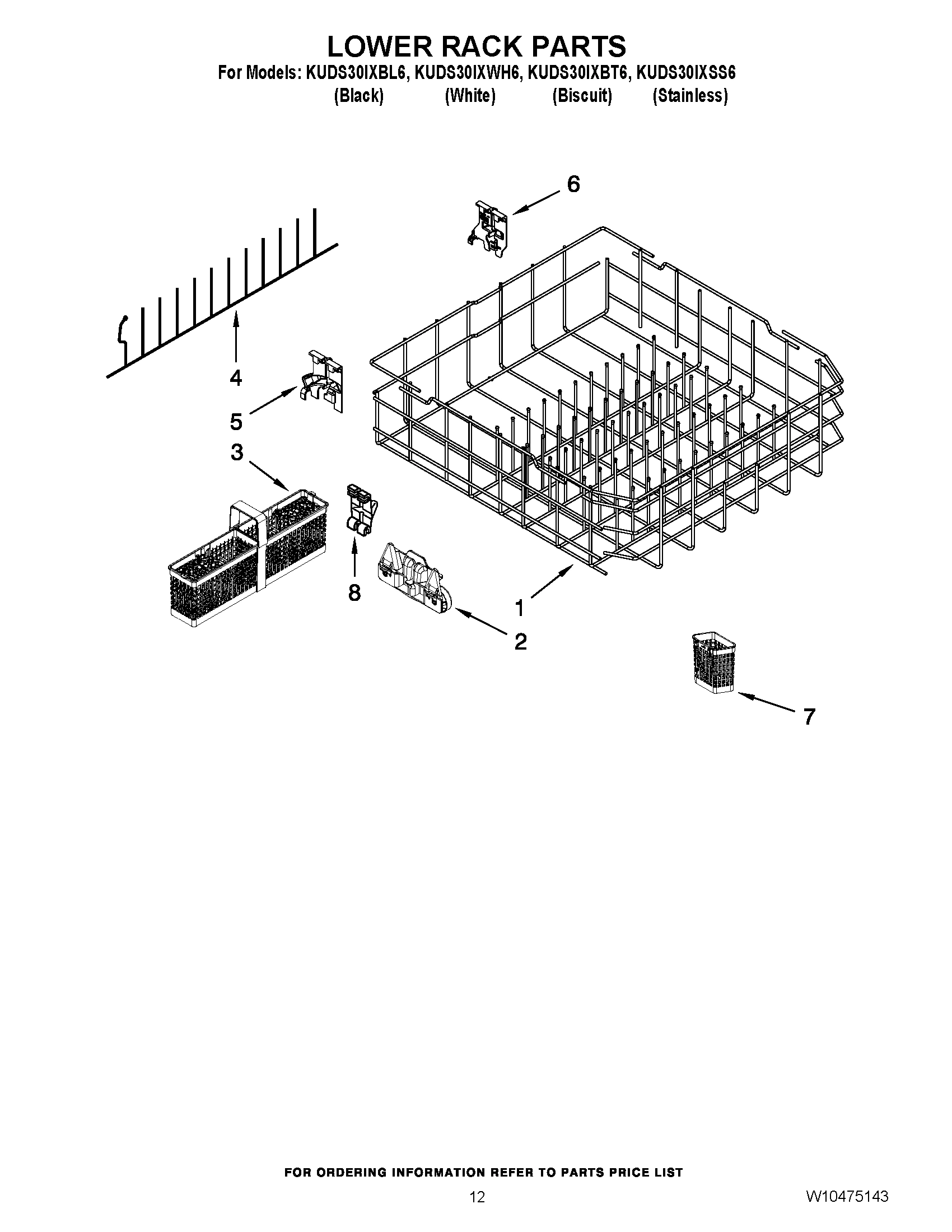 10 - LOWER RACK PARTS