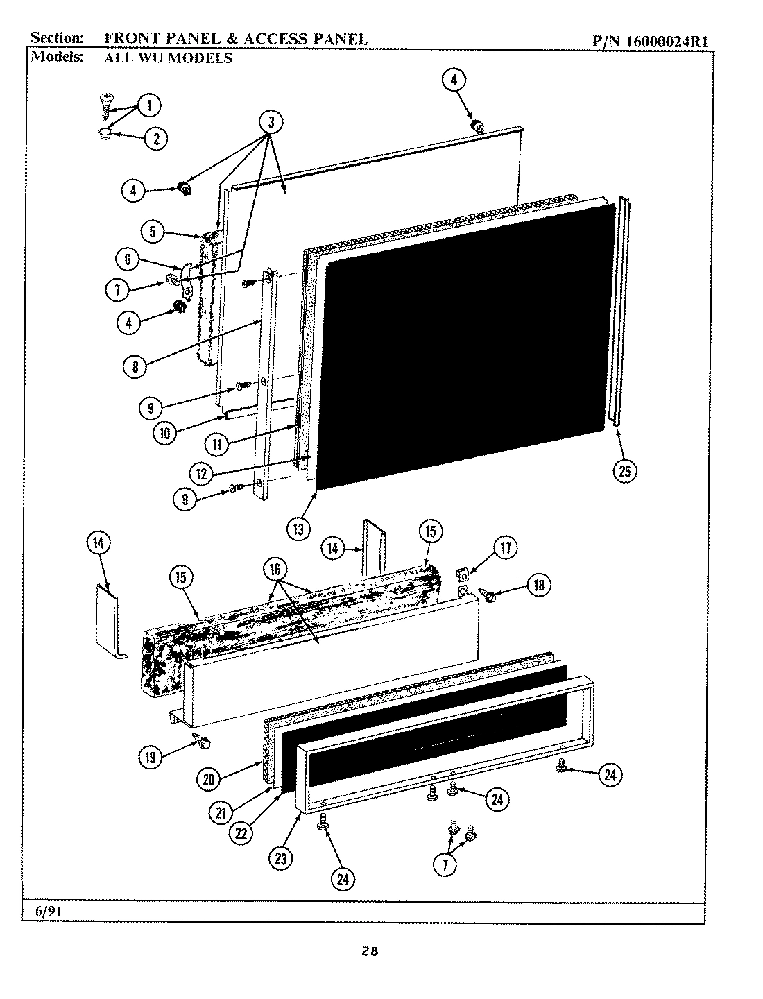 05 - FRONT PANEL & ACCESS PANEL (WU304)