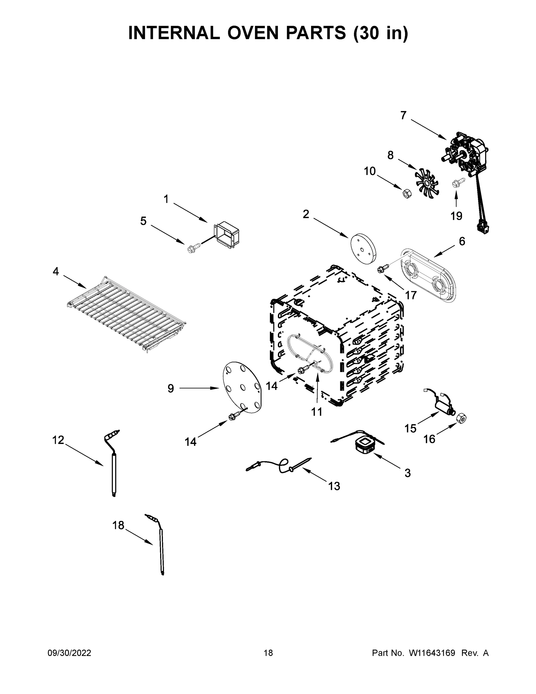 10 - INTERNAL OVEN PARTS (30 IN)