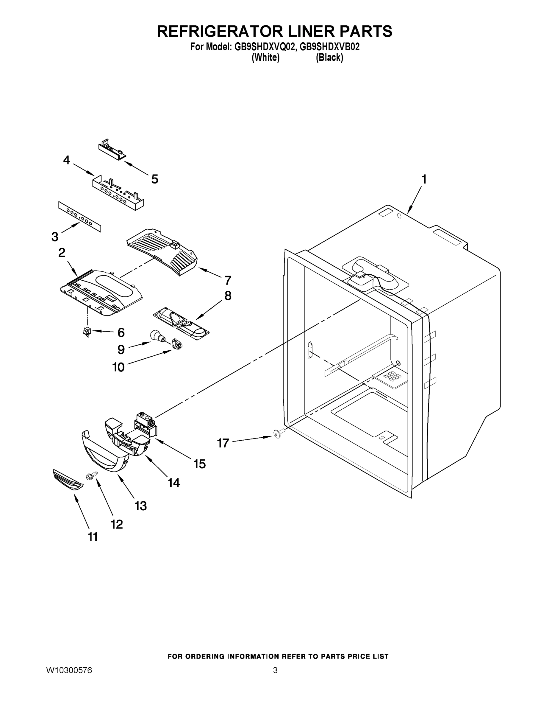 02 - REFRIGERATOR LINER PARTS