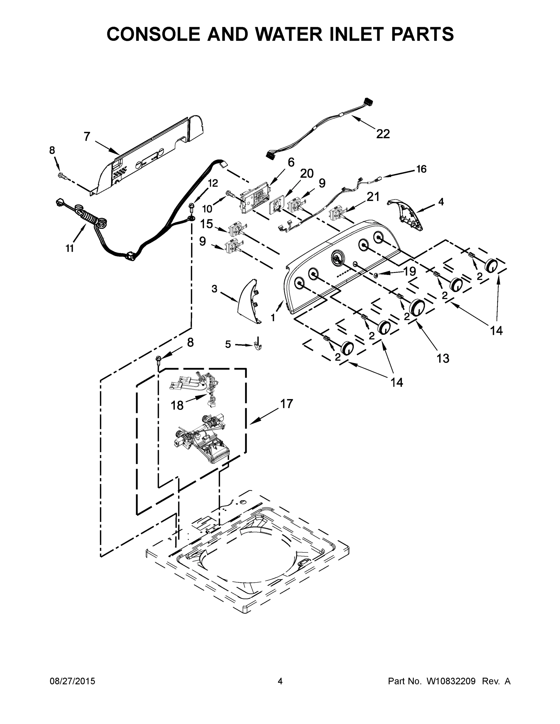 03 - CONSOLE AND WATER INLET PARTS
