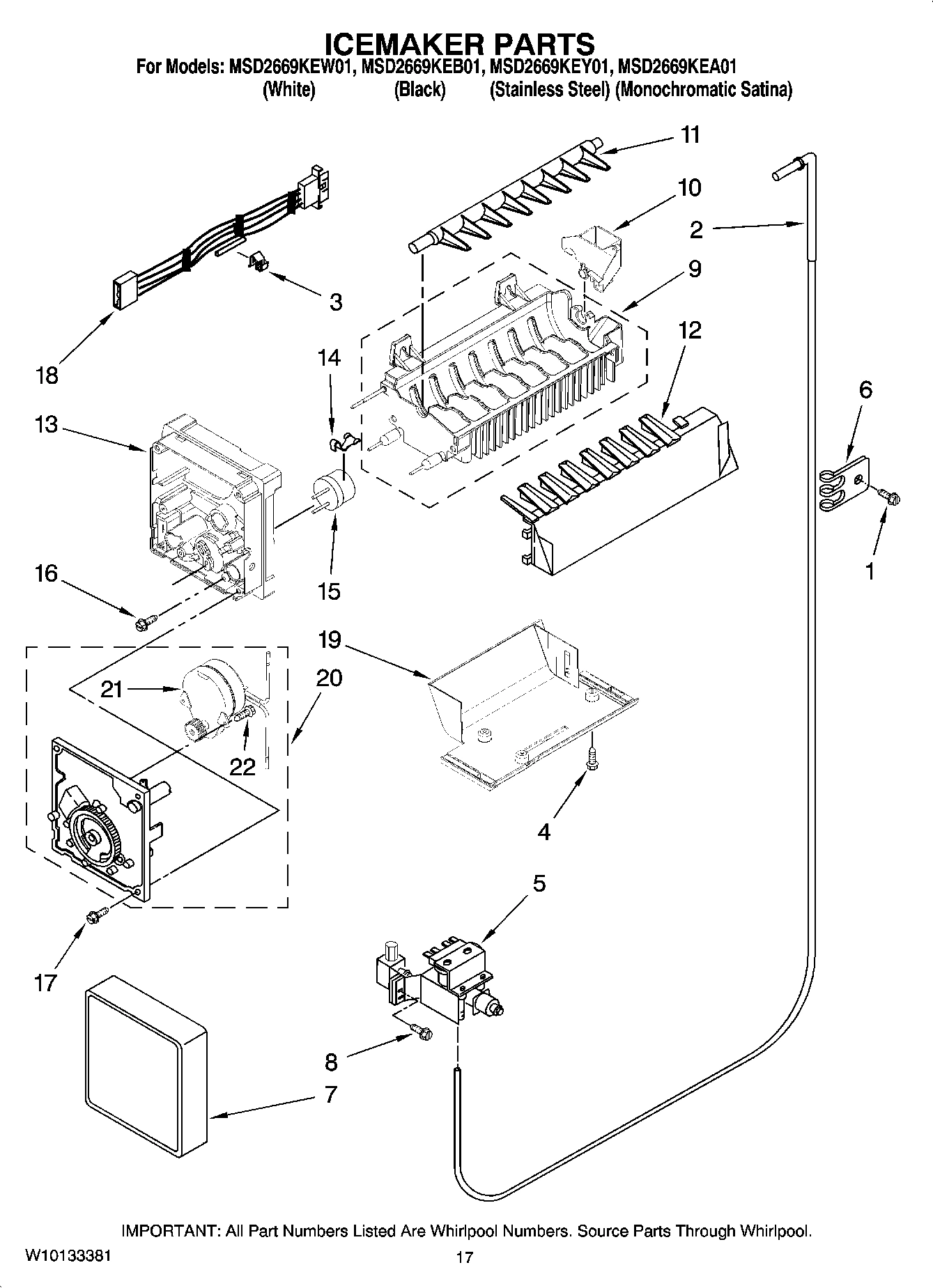 10 - ICEMAKER PARTS