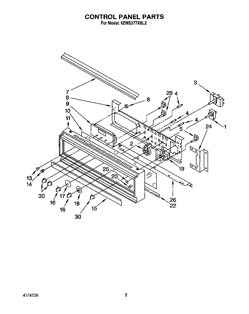02 - CONTROL PANEL, LIT/OPTIONAL
