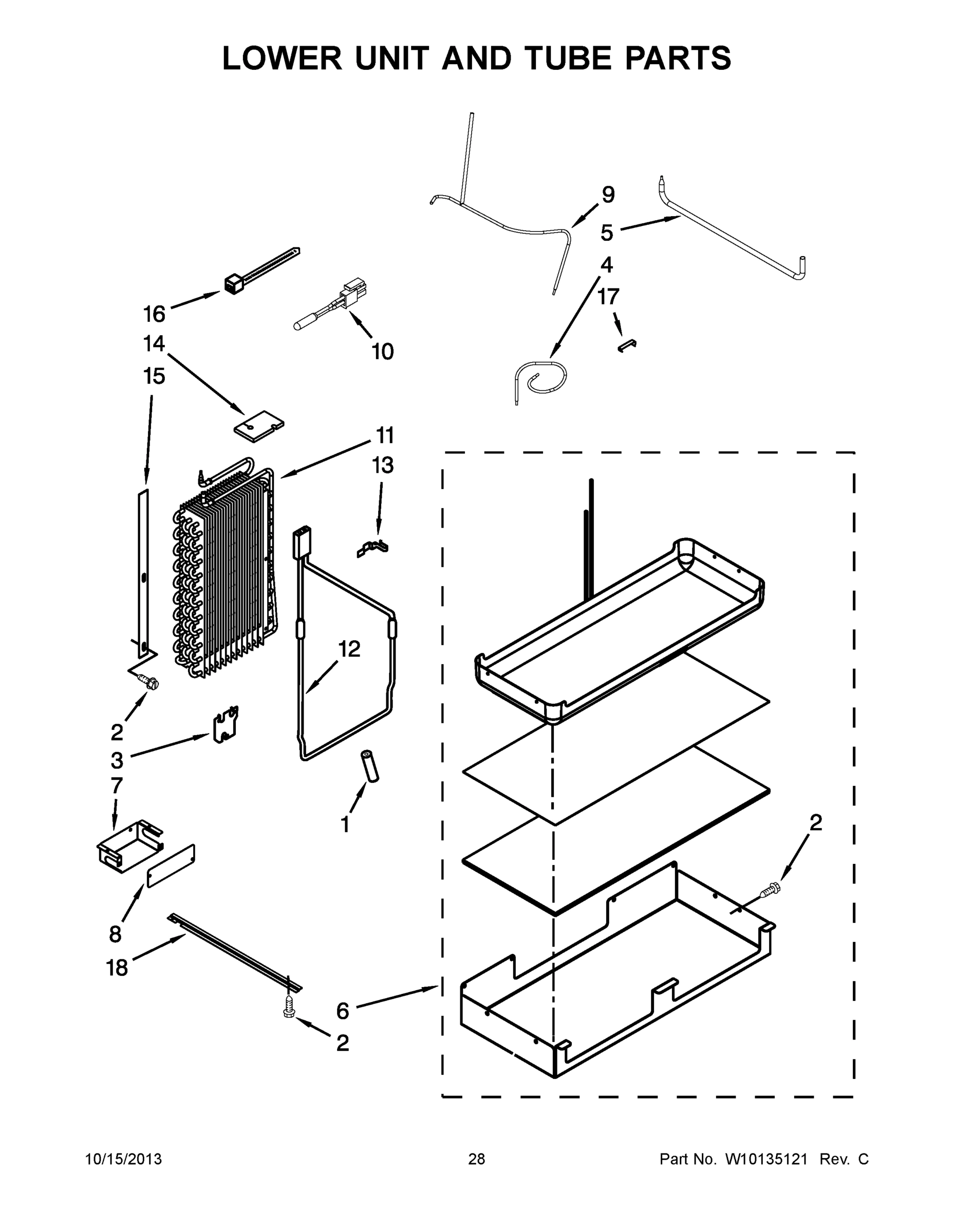 15 - LOWER UNIT AND TUBE PARTS