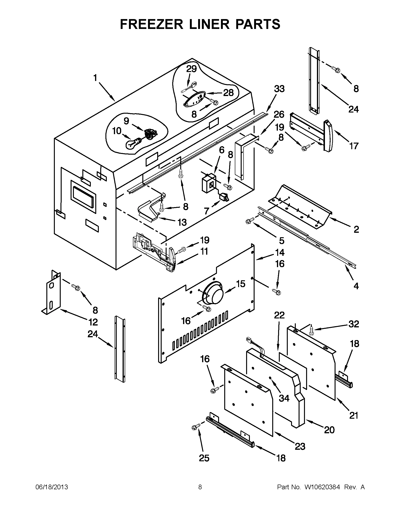 04 - FREEZER LINER PARTS