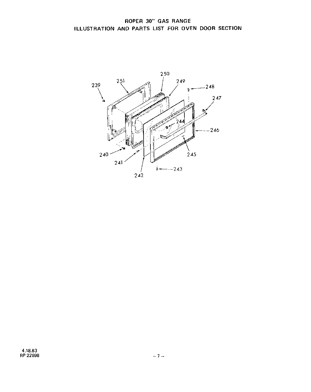 07 - OVEN DOOR, LIT/OPTIONAL