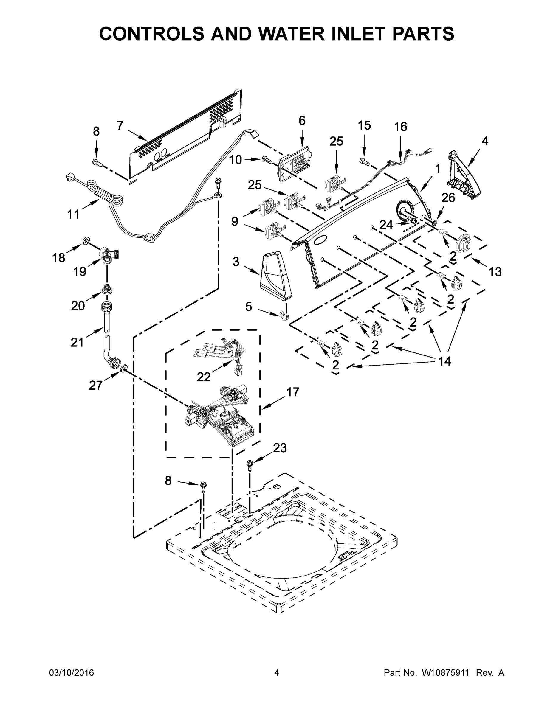 03 - CONTROLS AND WATER INLET PARTS