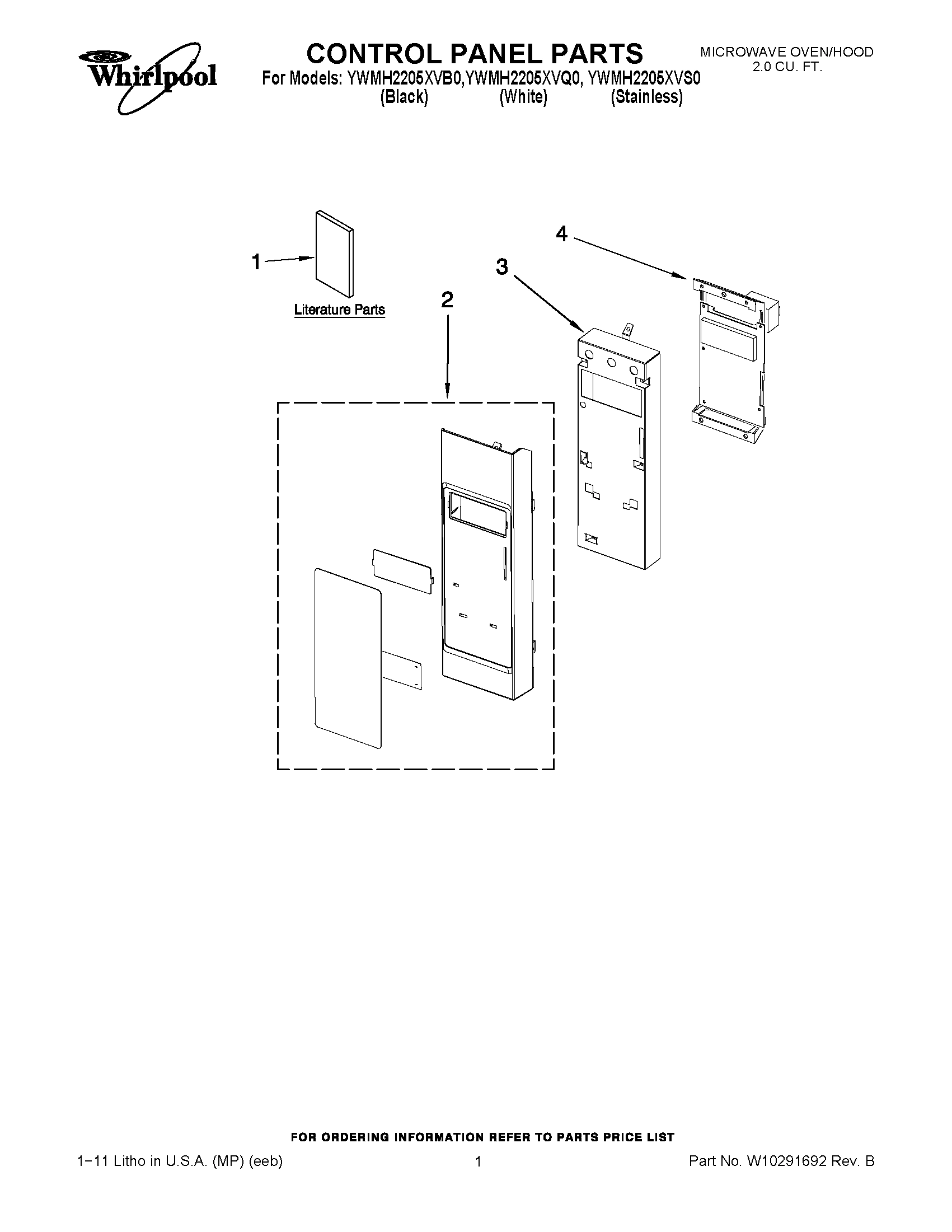 01 - CONTROL PANEL PARTS
