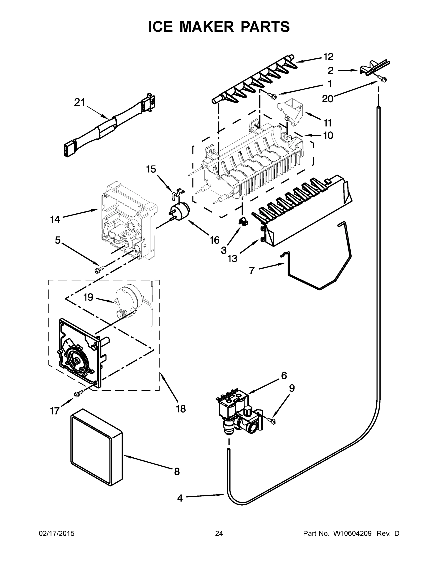 13 - ICE MAKER PARTS