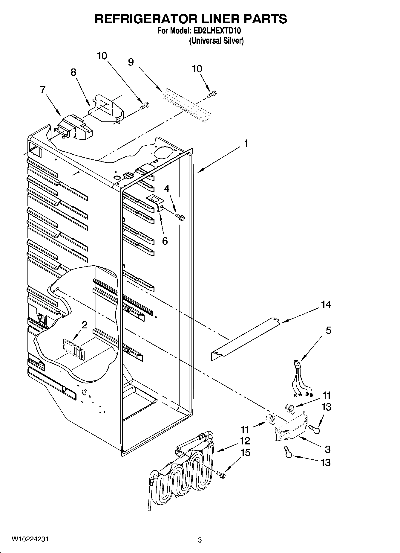 02 - REFRIGERATOR LINER PARTS