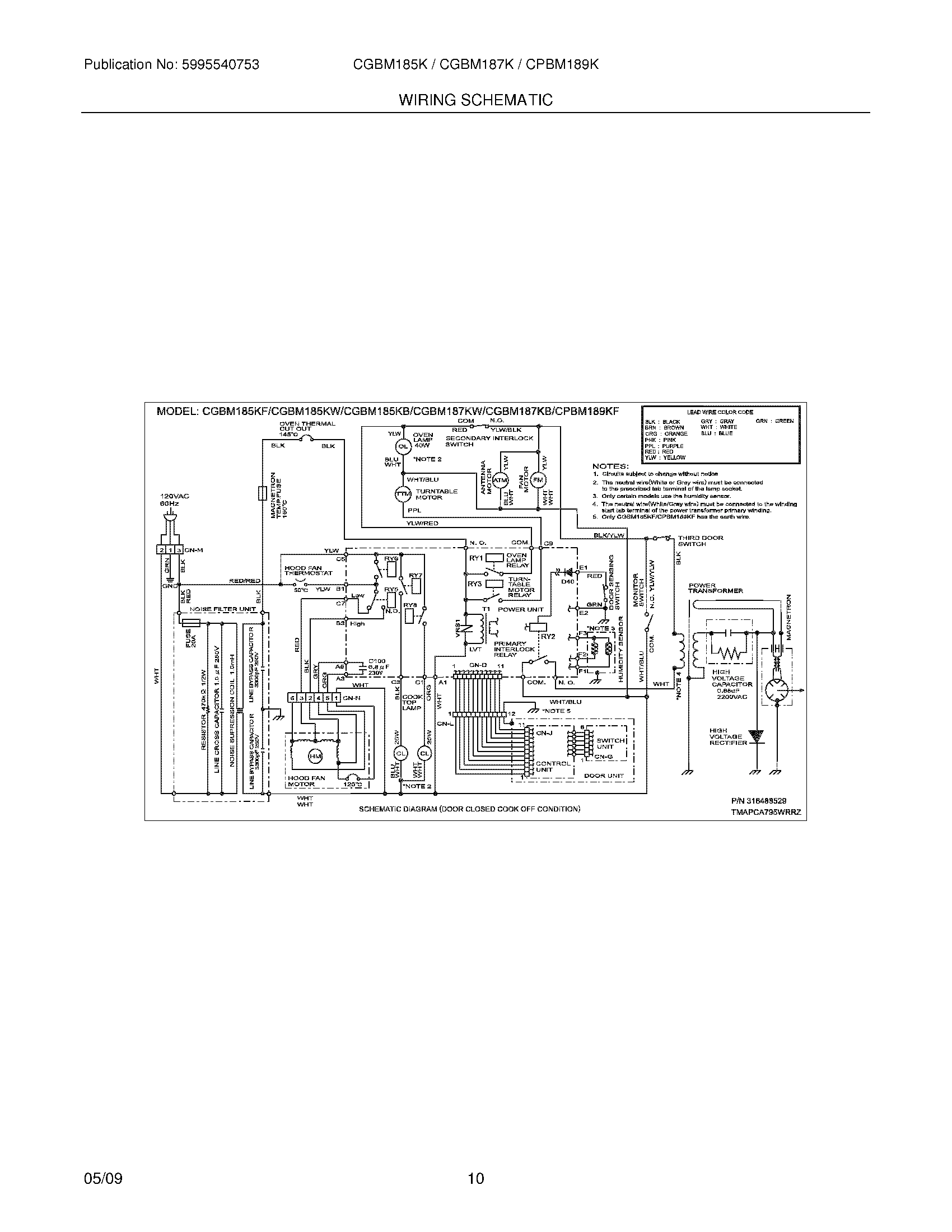 10 - WIRING SCHEMATIC