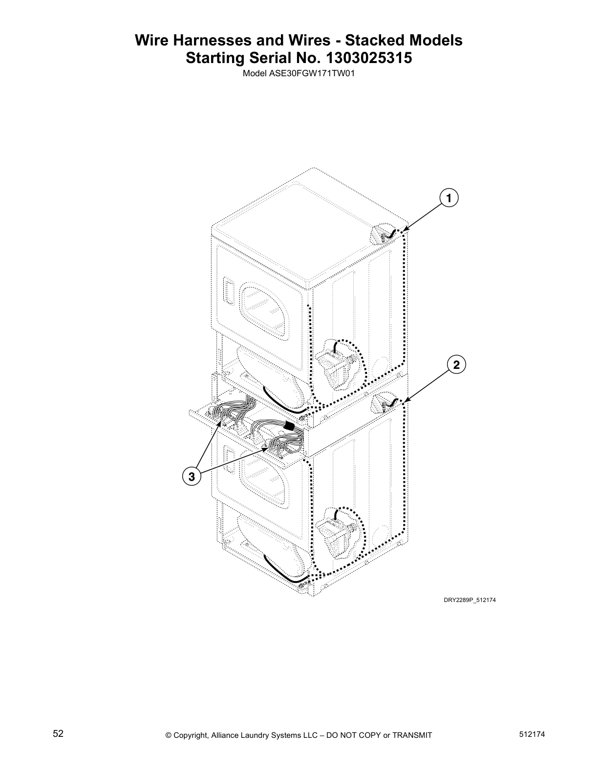Wire Harnesses and Wires - Stacked Models
Starting Serial No. 1303025315