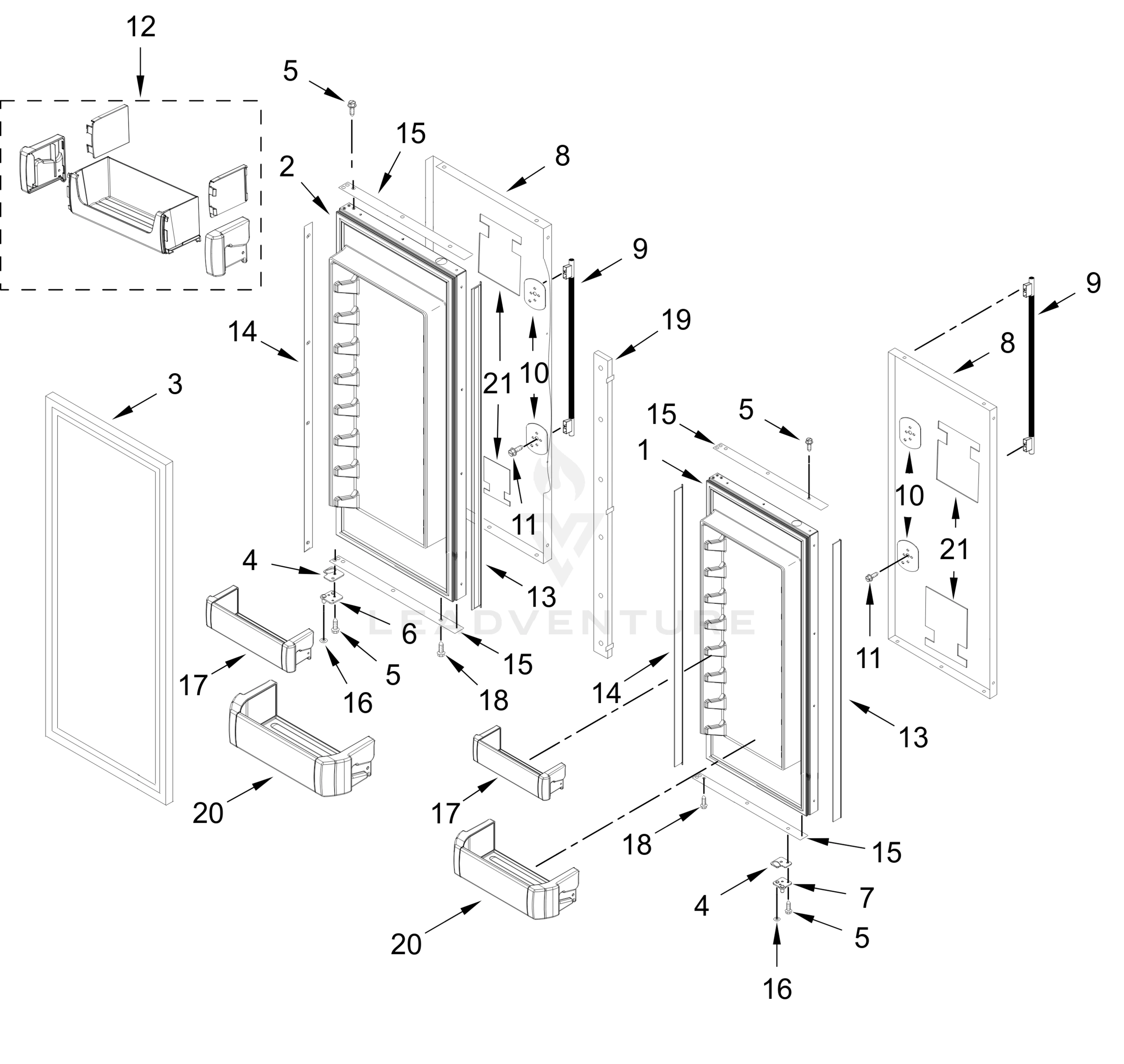 REFRIGERATOR DOOR PARTS