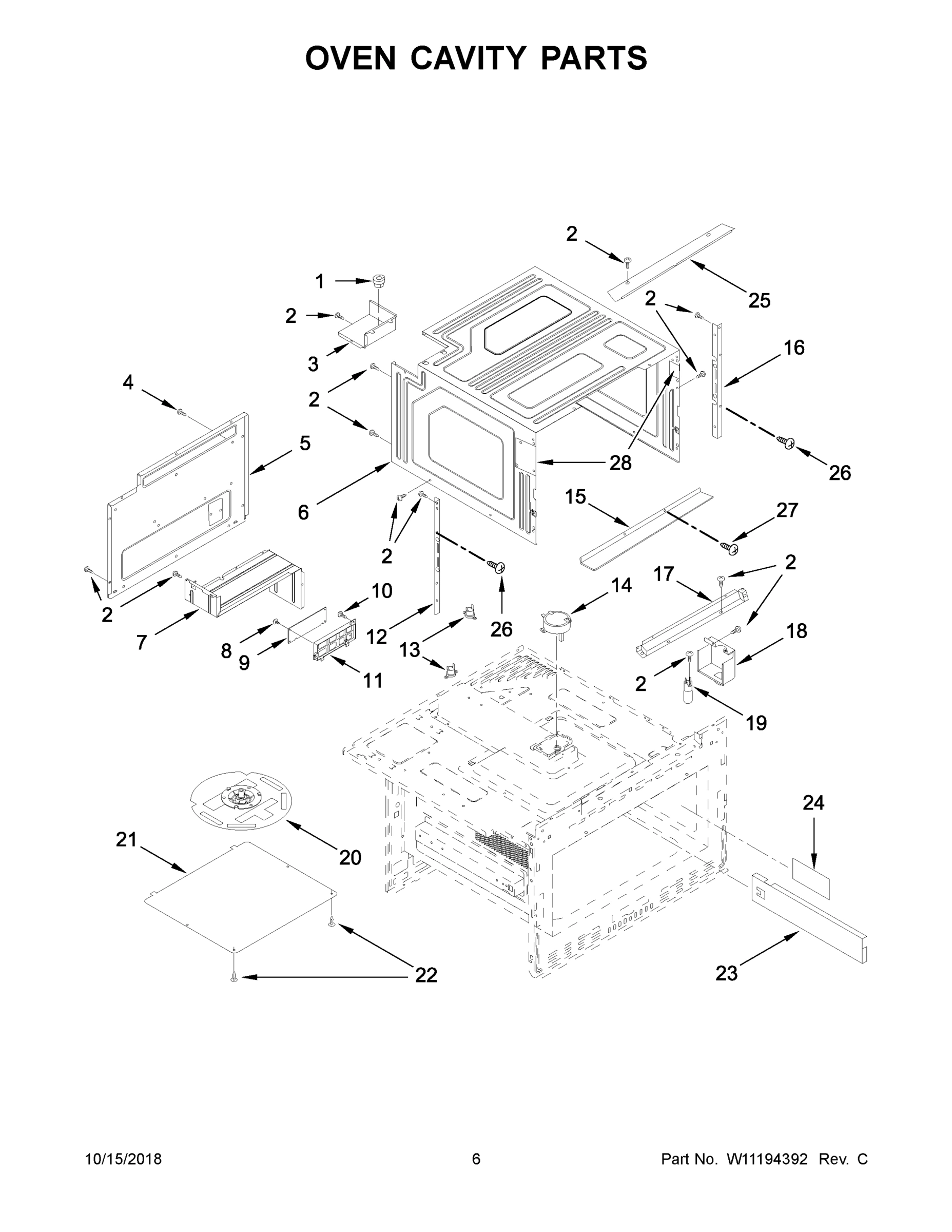 04 - OVEN CAVITY PARTS