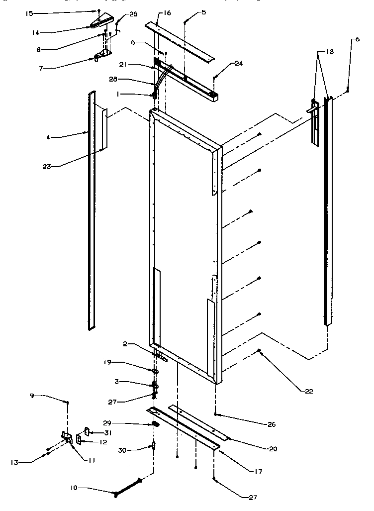 12 - REF DOOR, HINGE & TRIM PARTS