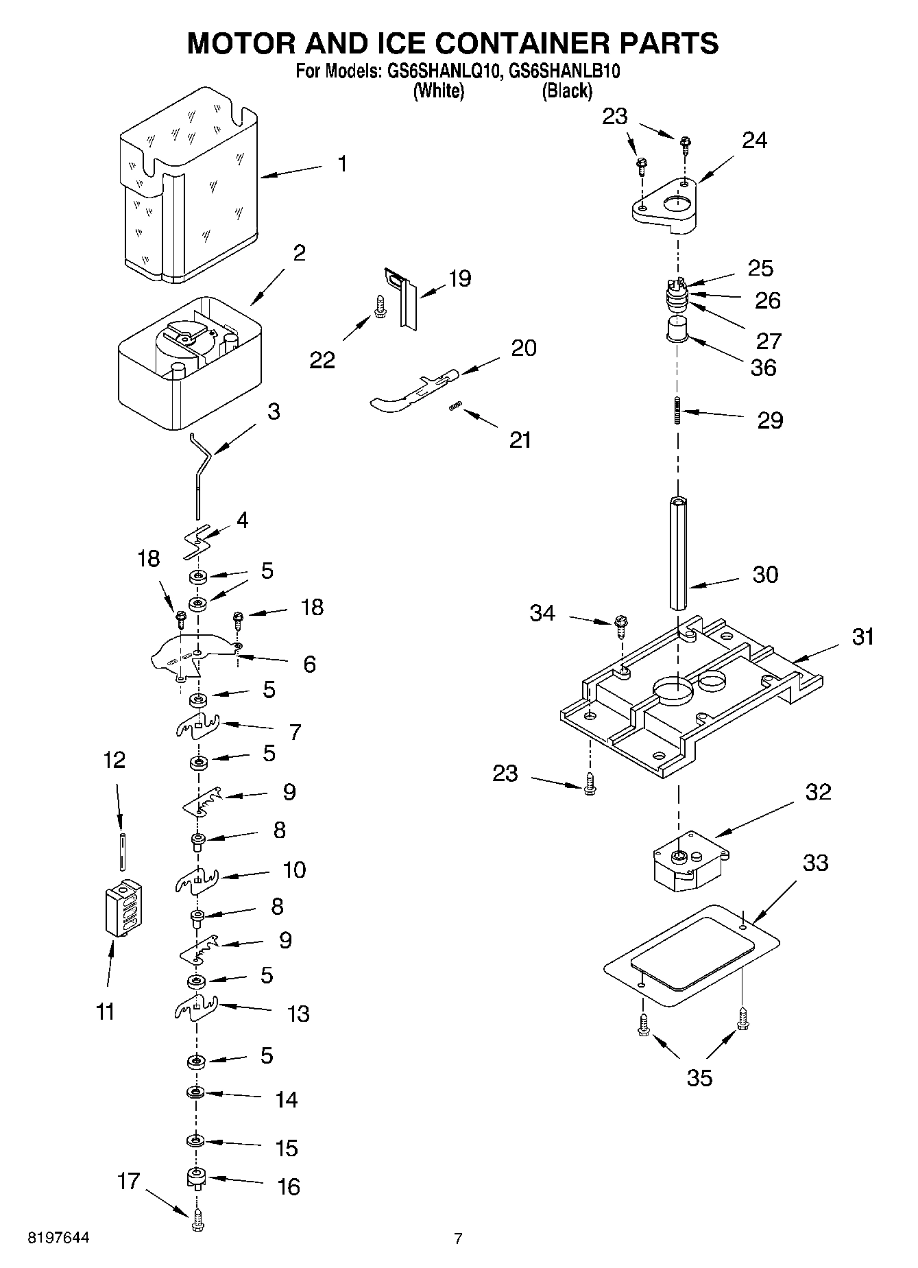 05 - MOTOR AND ICE CONTAINER