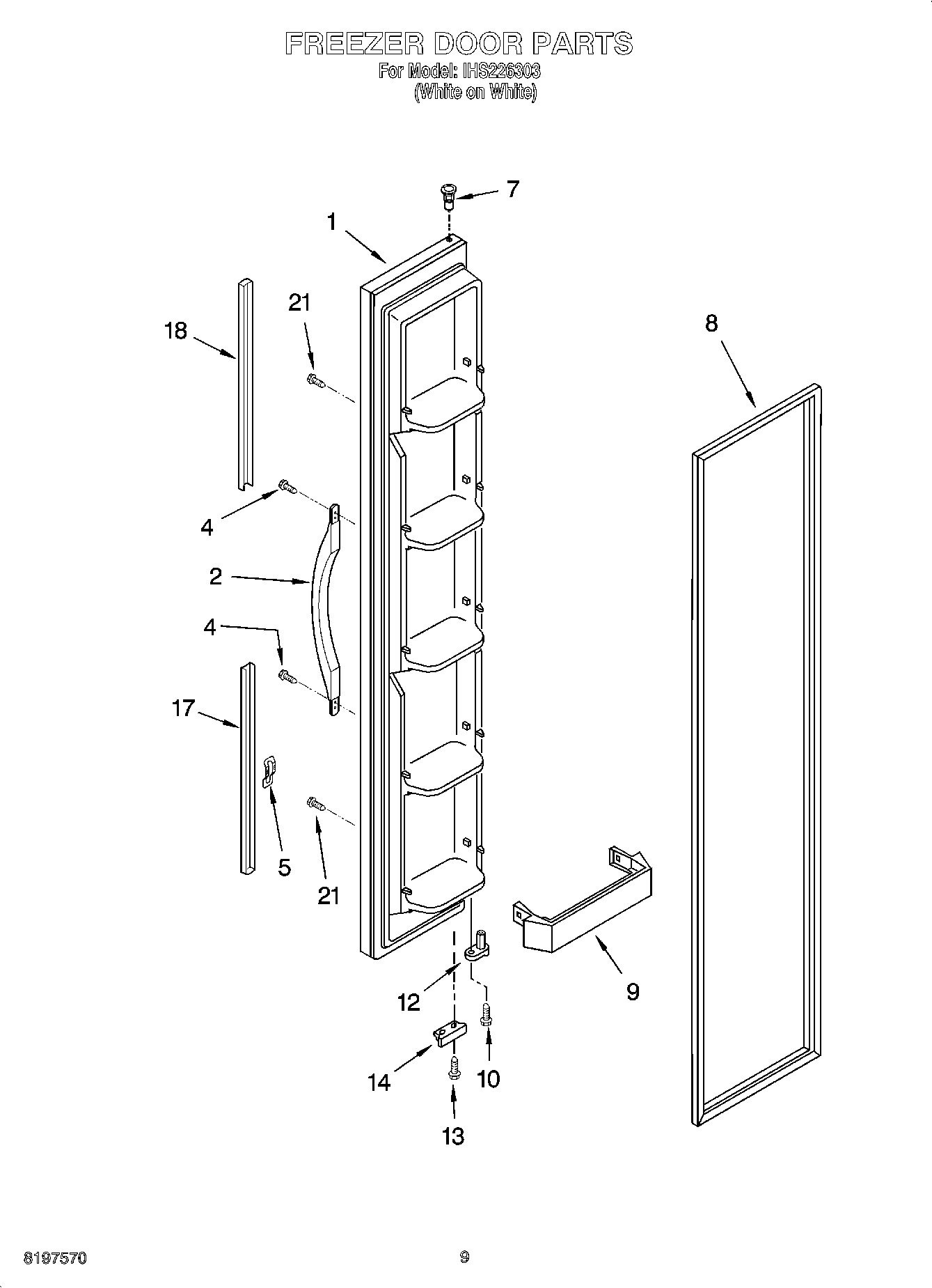 07 - FREEZER DOOR PARTS