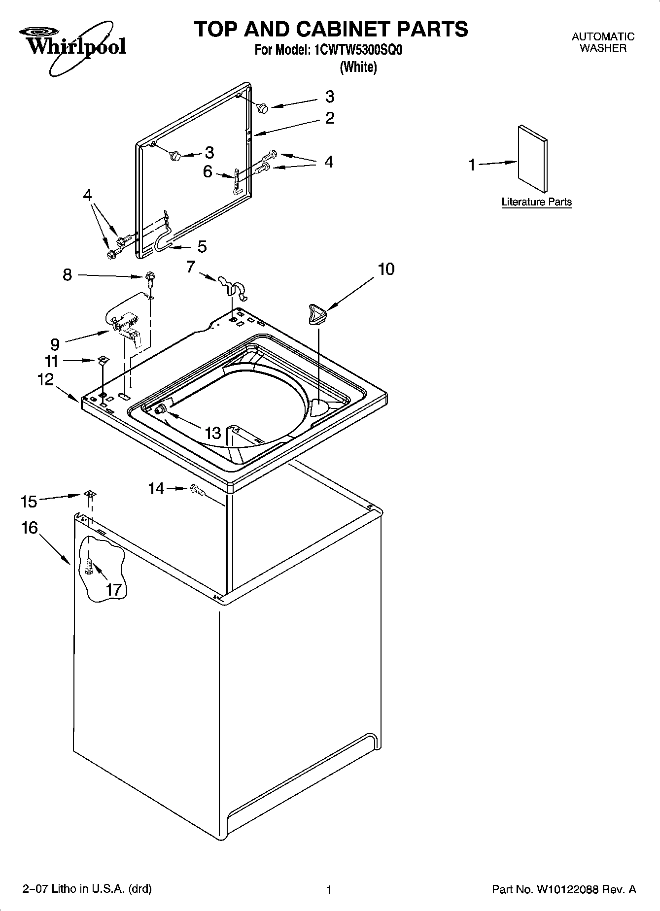 01 - TOP AND CABINET PARTS