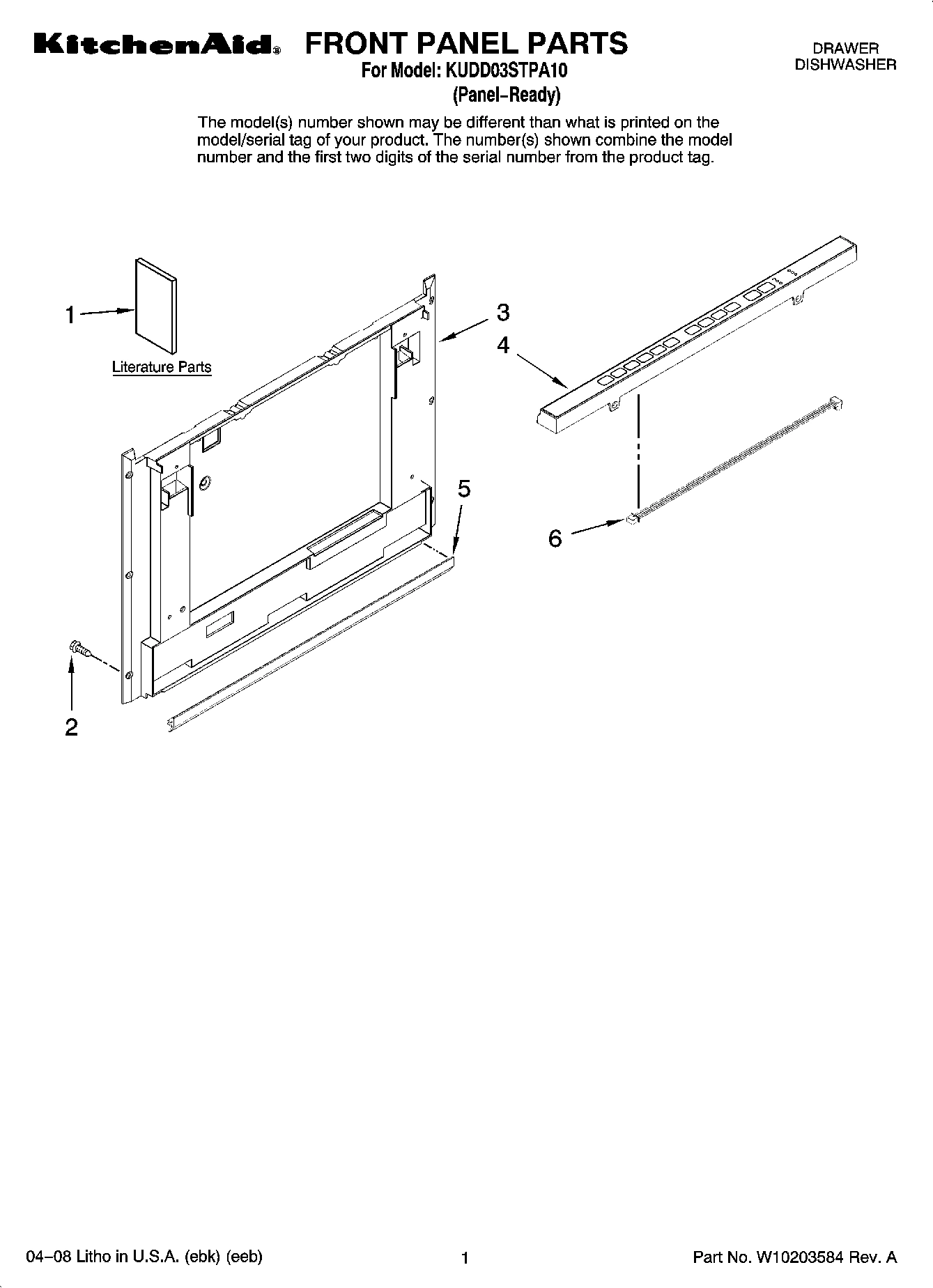 01 - FRONT PANEL PARTS