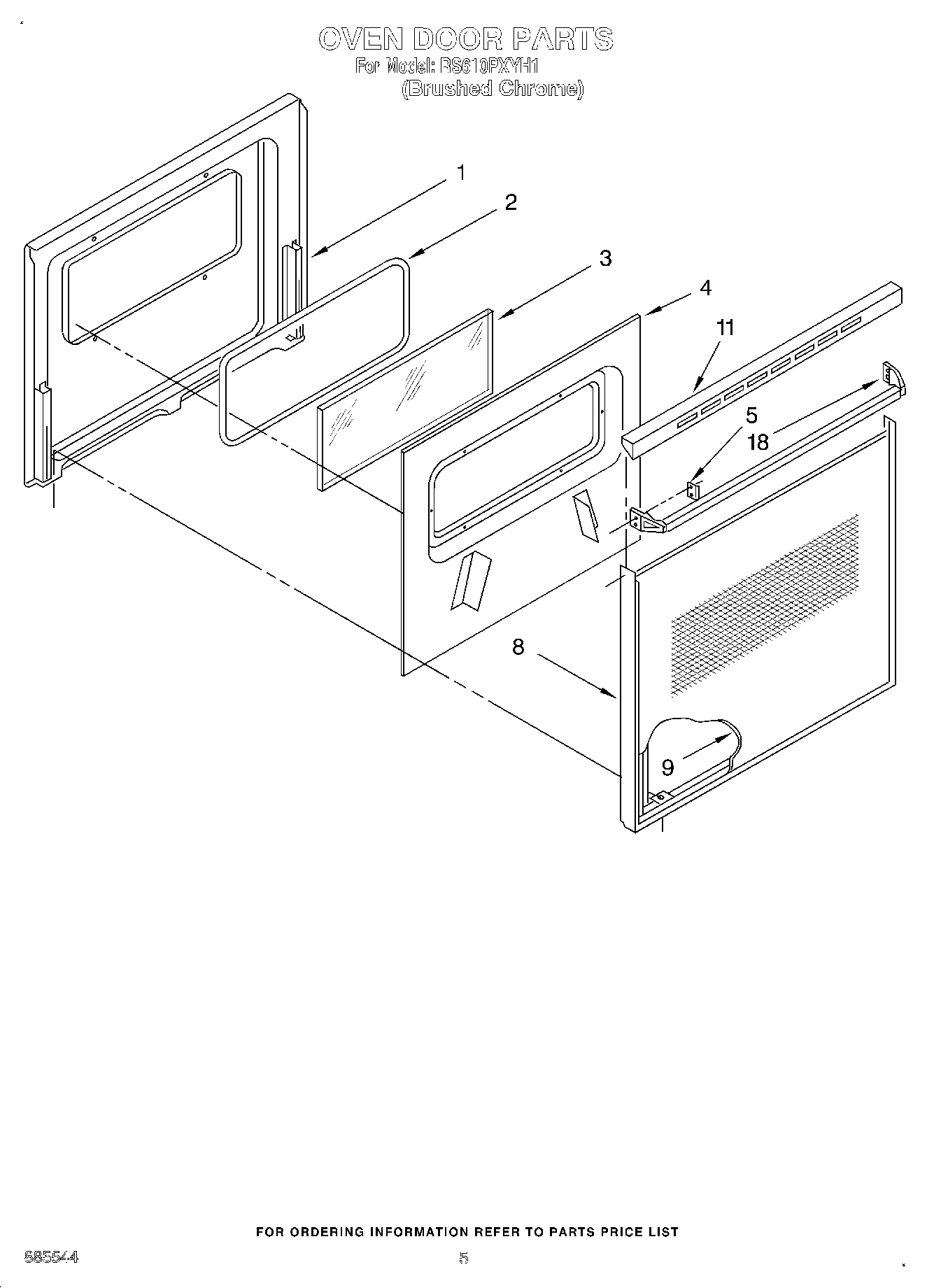 04 - OVEN DOOR, OPTIONAL