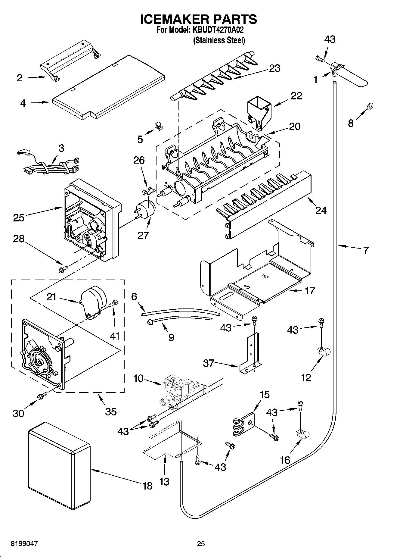 15 - ICEMAKER PARTS