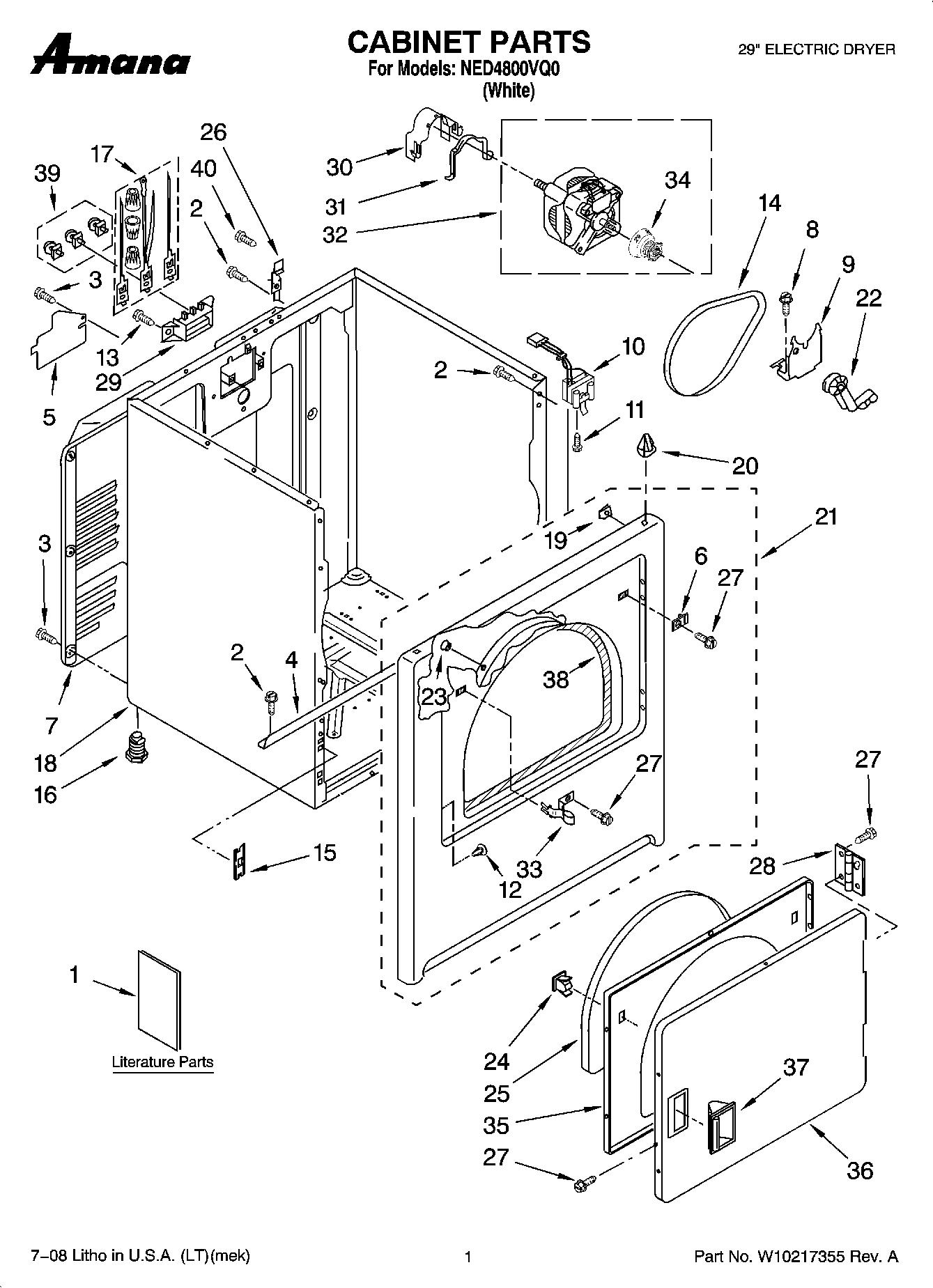 01 - CABINET PARTS