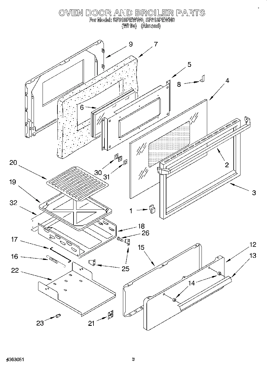 02 - OVEN DOOR AND BROILER