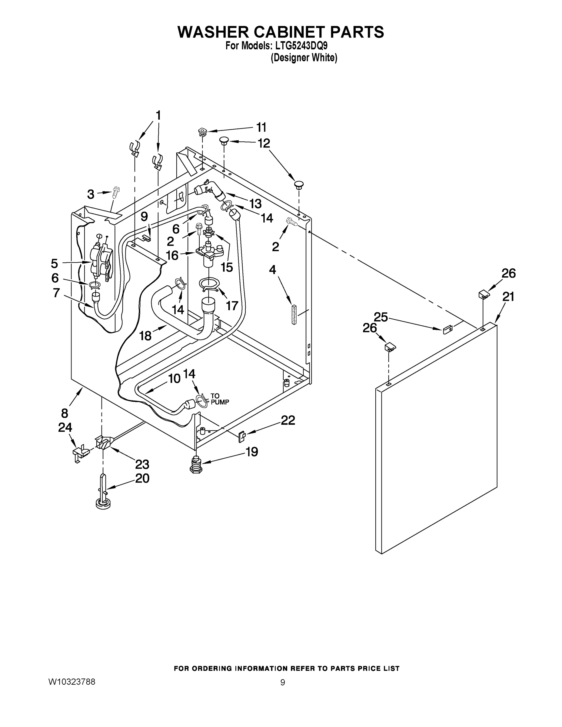 07 - WASHER CABINET PARTS