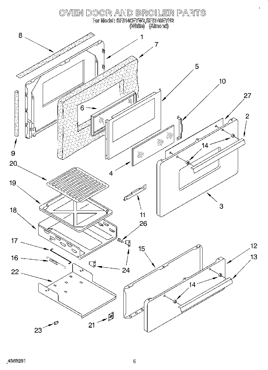 04 - OVEN DOOR AND BROILER