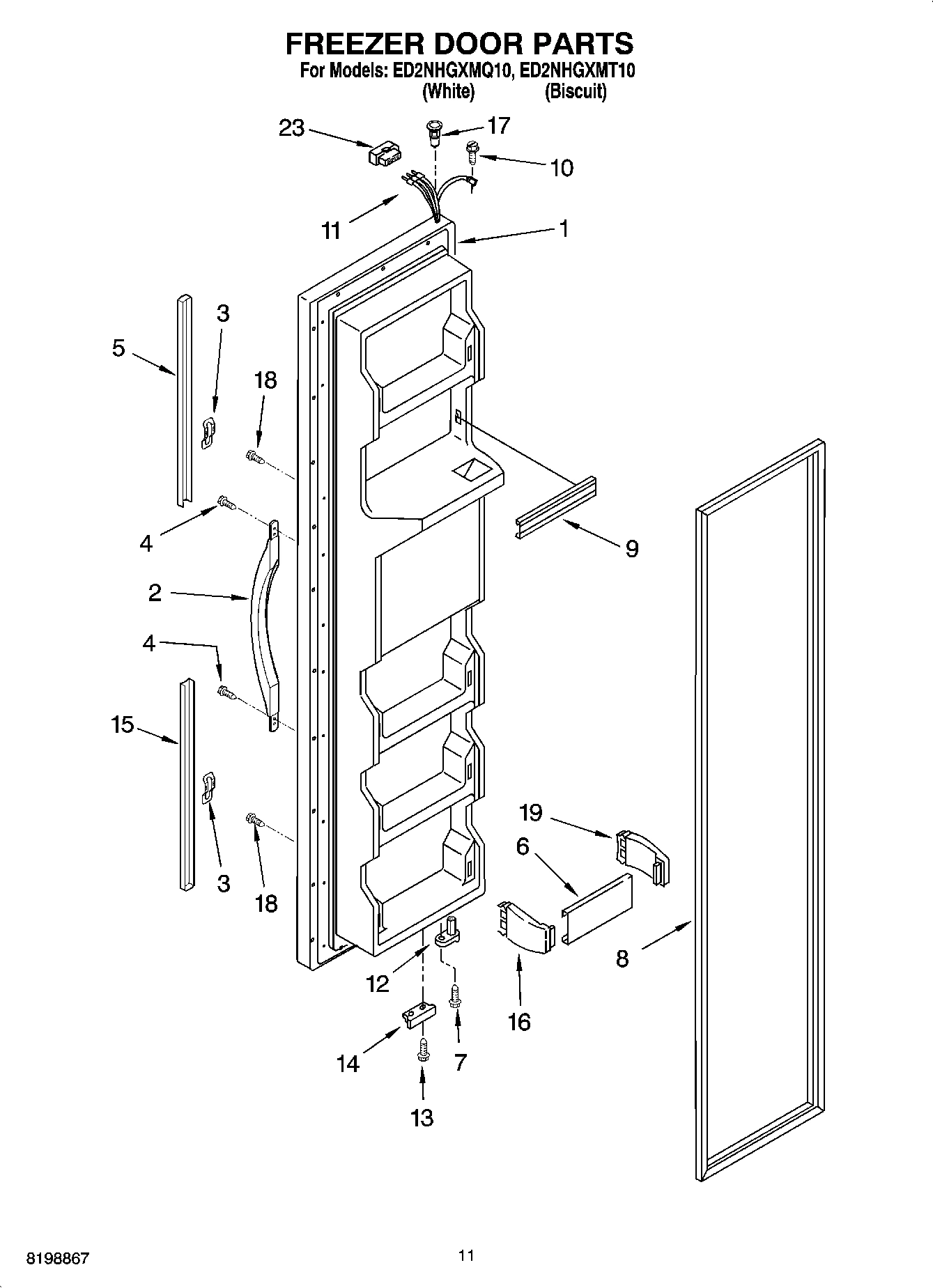 07 - FREEZER DOOR PARTS